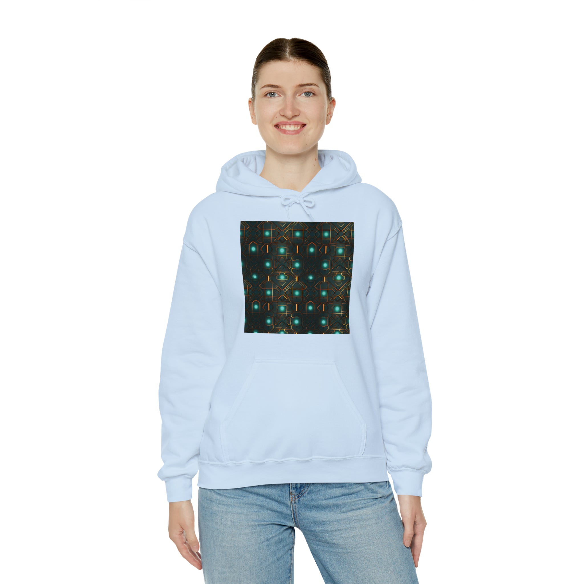 Unisex Heavy Blend™ Hooded Sweatshirt - Abstract Neon Designs 09