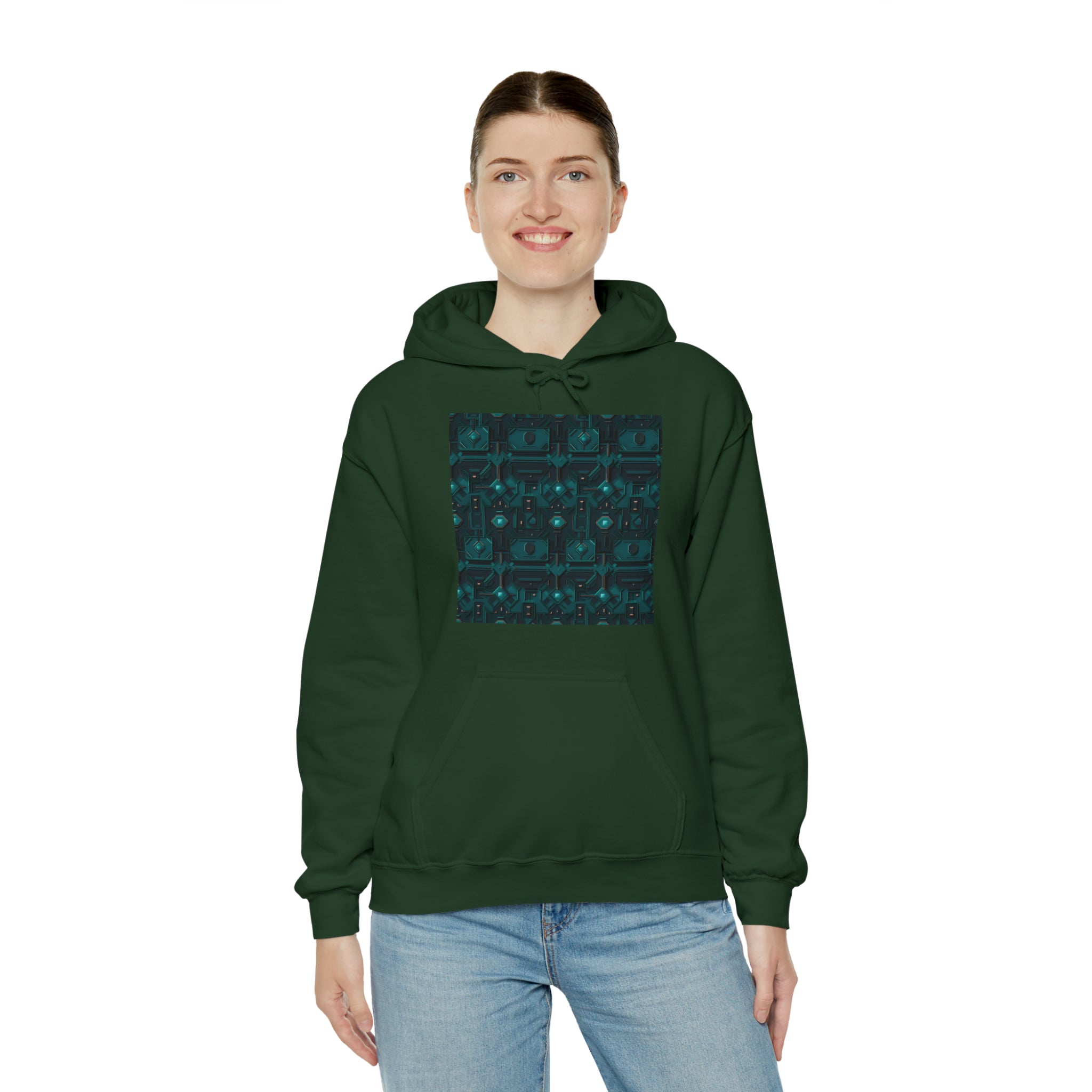 Unisex Heavy Blend™ Hooded Sweatshirt - Abstract Neon Designs 10