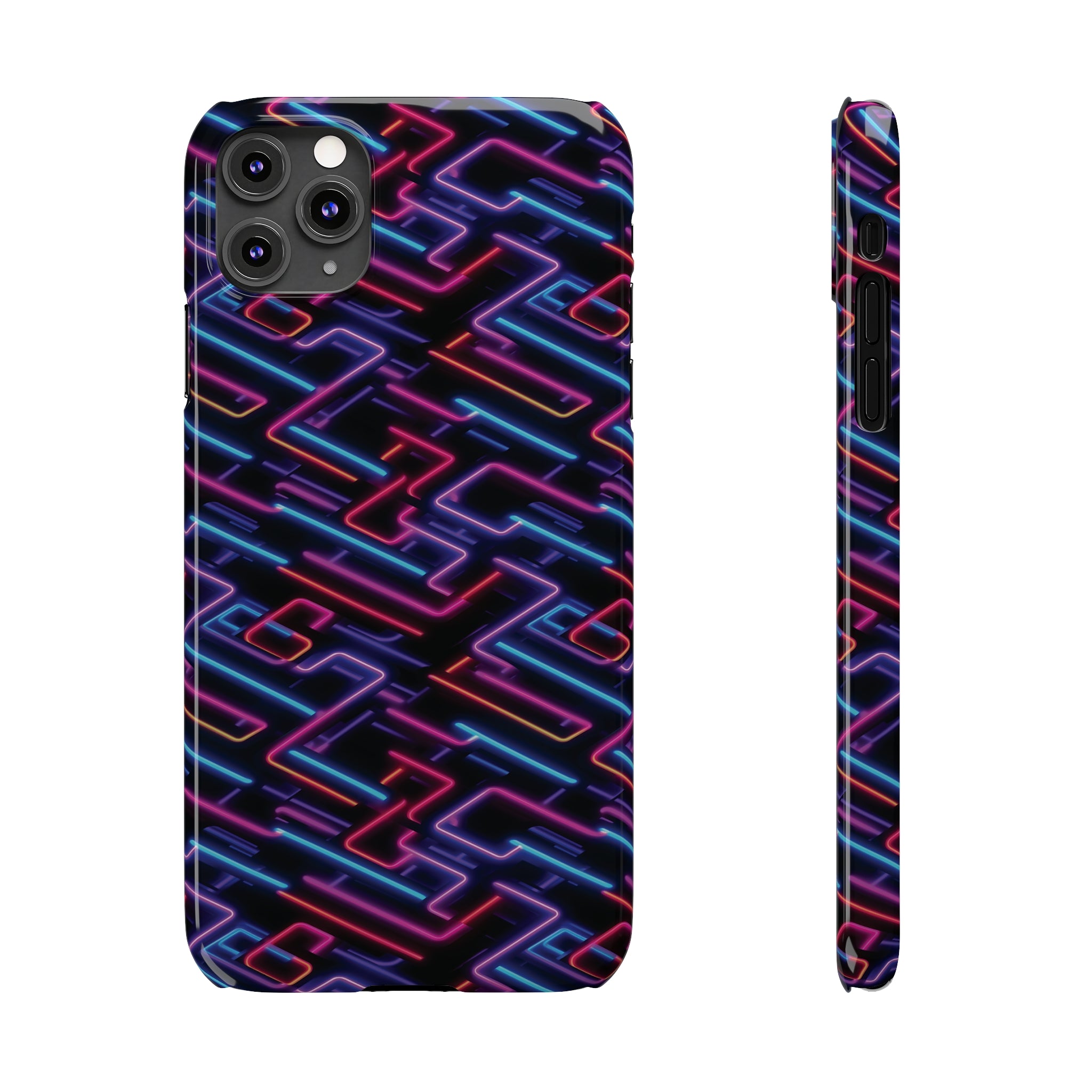 Slim Phone Cases (AOP) - Seamless Neon Designs 01