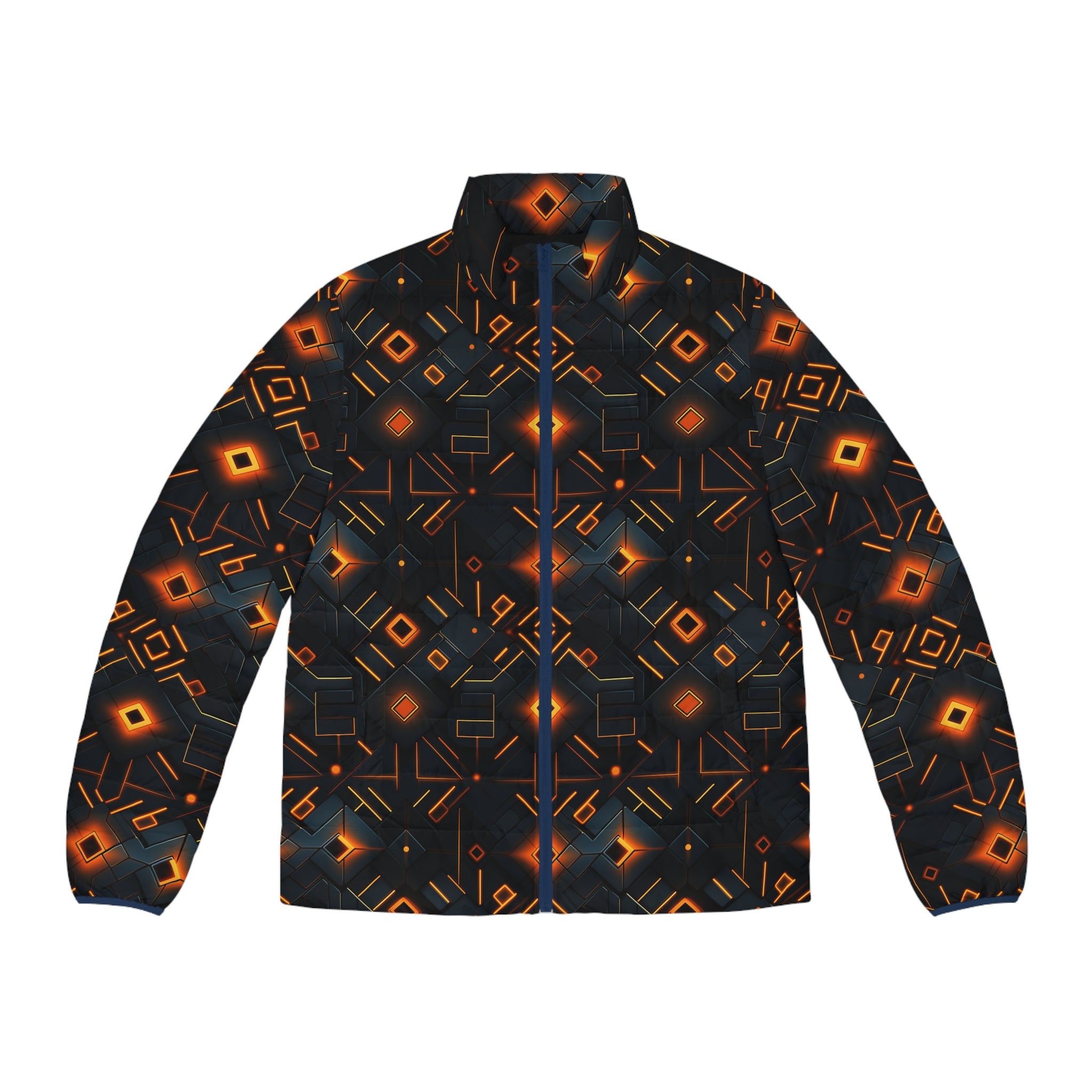 Men's Puffer Jacket (AOP) - Abstract Designs 02