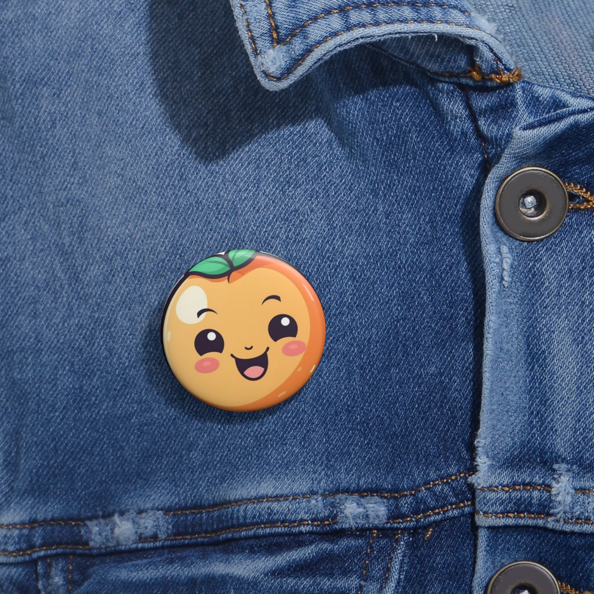 Custom Pin Buttons - Peach