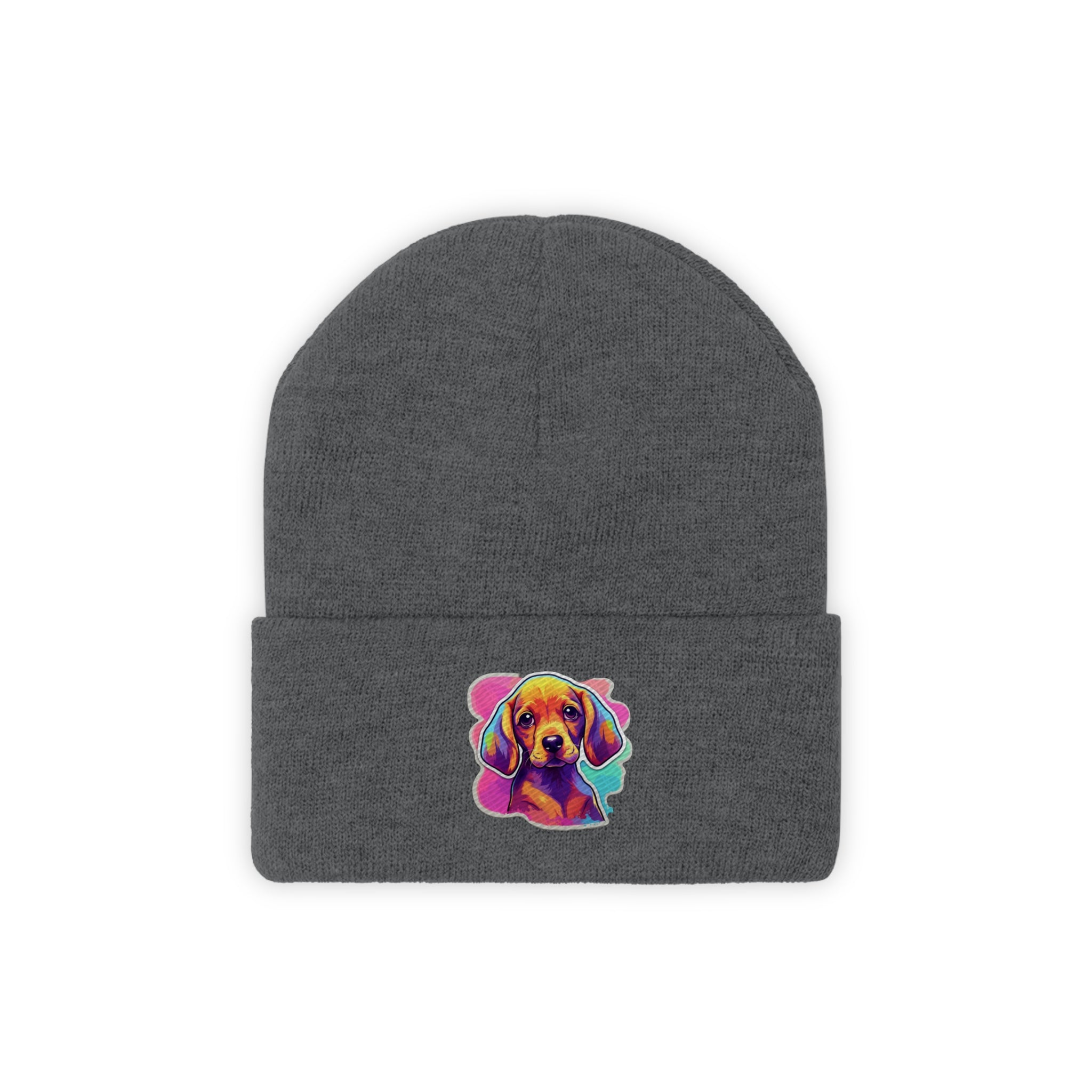 Knit Beanie - Puppy Pop Art 06