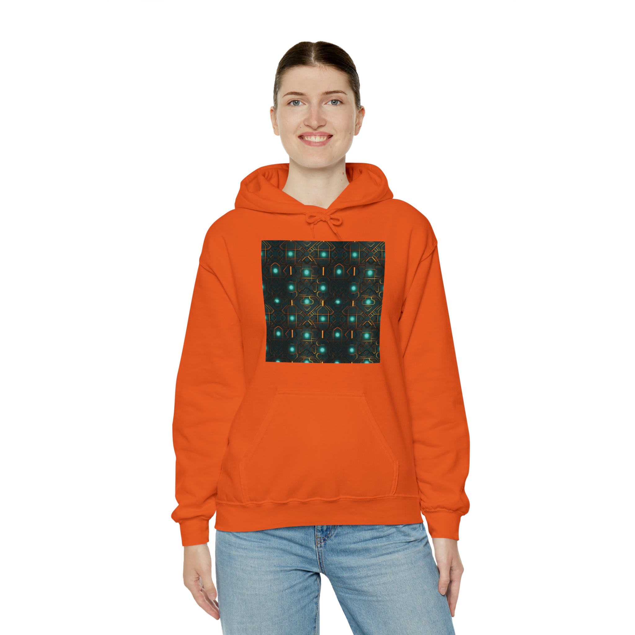 Unisex Heavy Blend™ Hooded Sweatshirt - Abstract Neon Designs 09