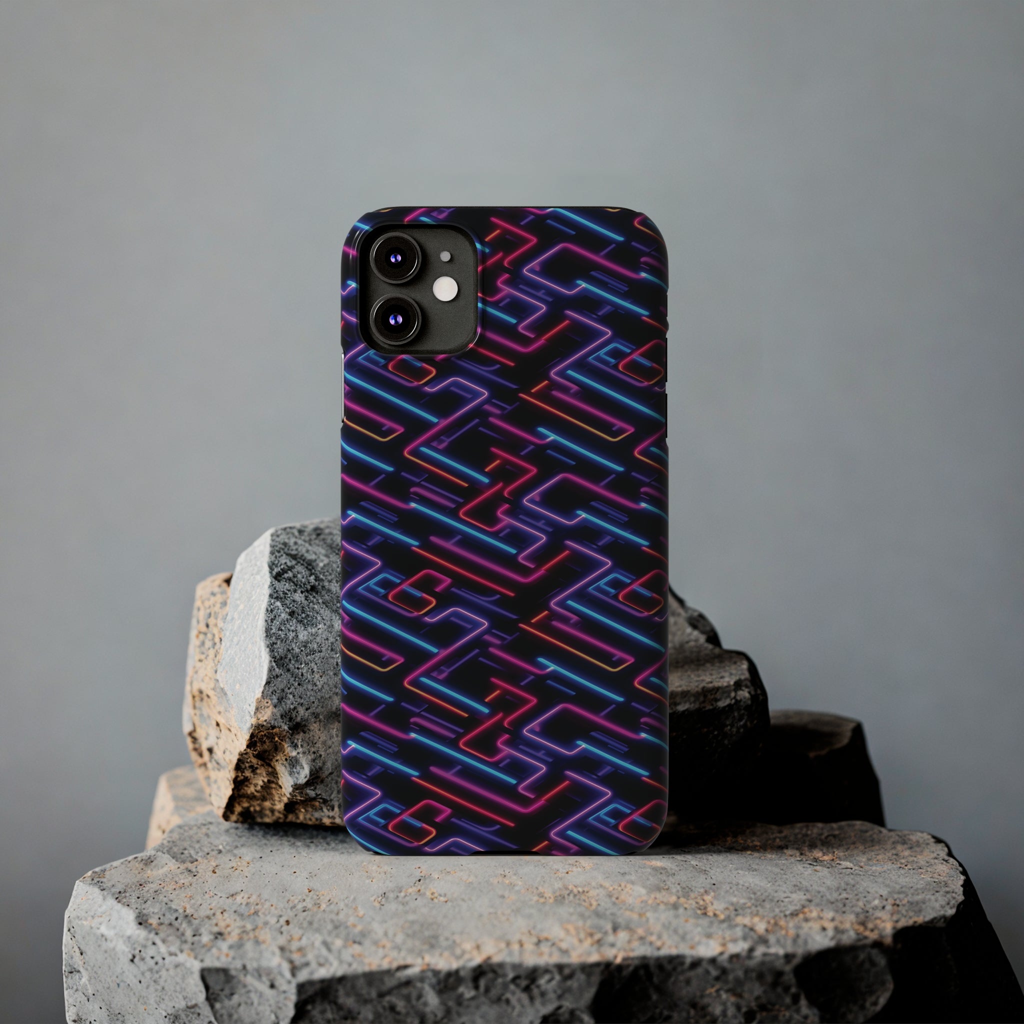 Slim Phone Cases (AOP) - Seamless Neon Designs 01