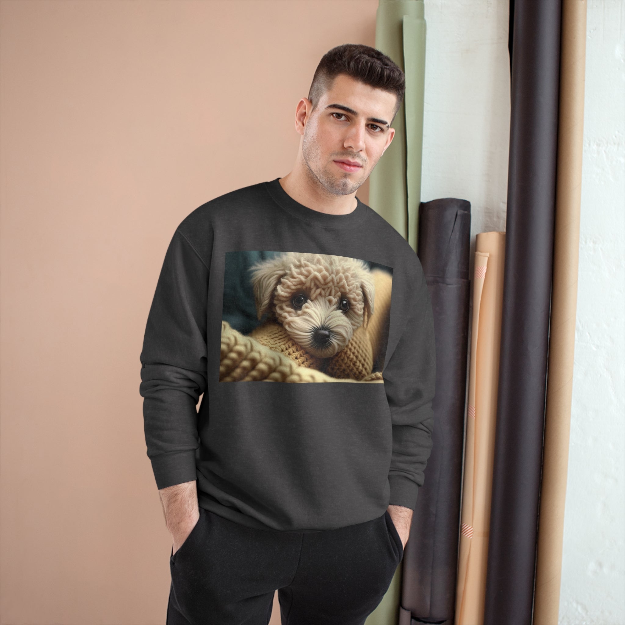 Champion Sweatshirt - Knit Animals, Puppy