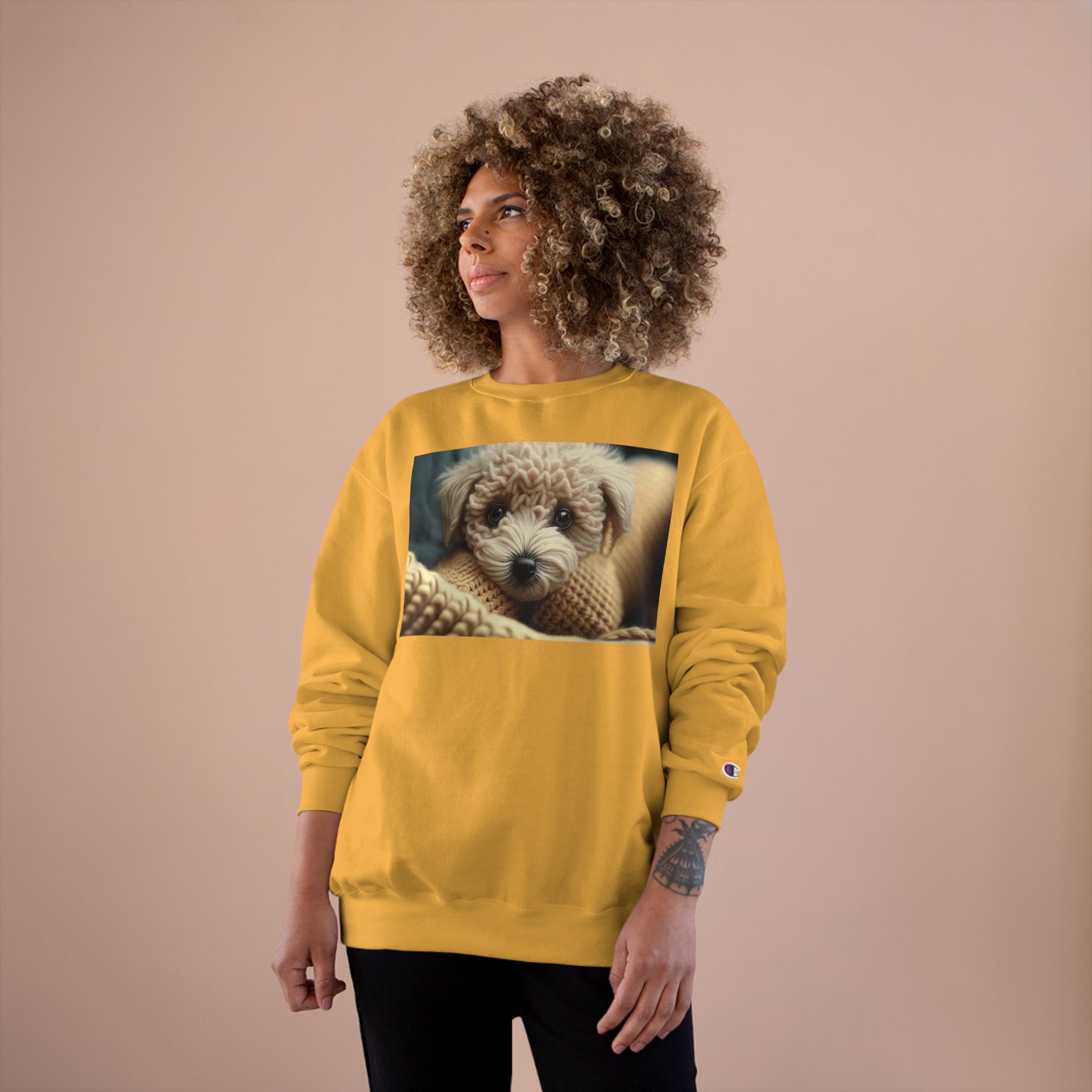 Champion Sweatshirt - Knit Animals, Puppy