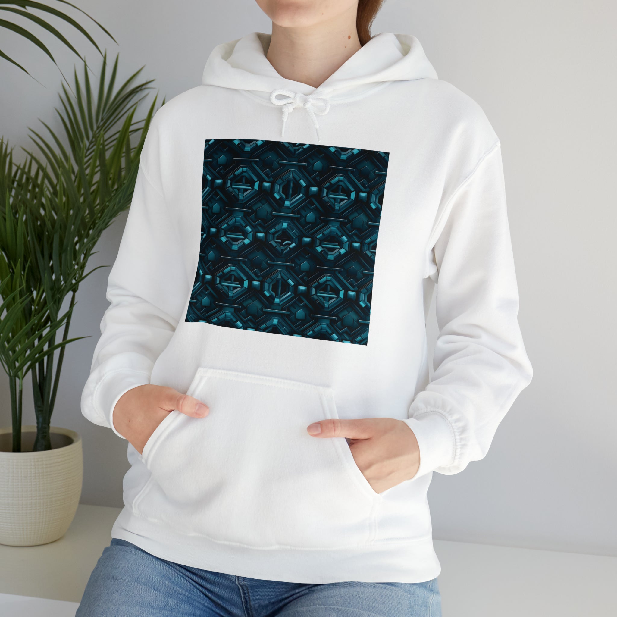 Unisex Heavy Blend™ Hooded Sweatshirt - Abstract Neon Designs 08