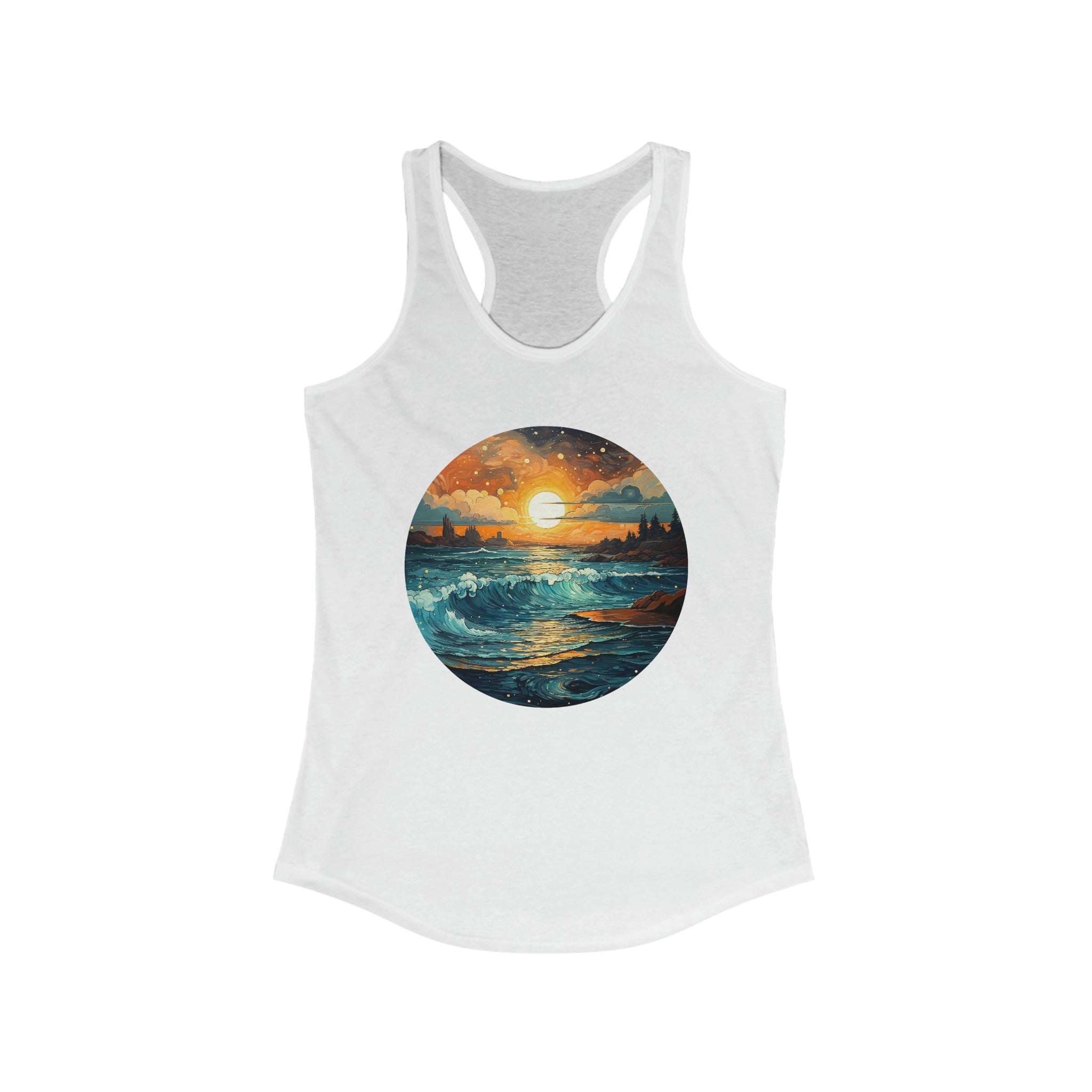 Women's Ideal Racerback Tank - Pointillism Designs 13