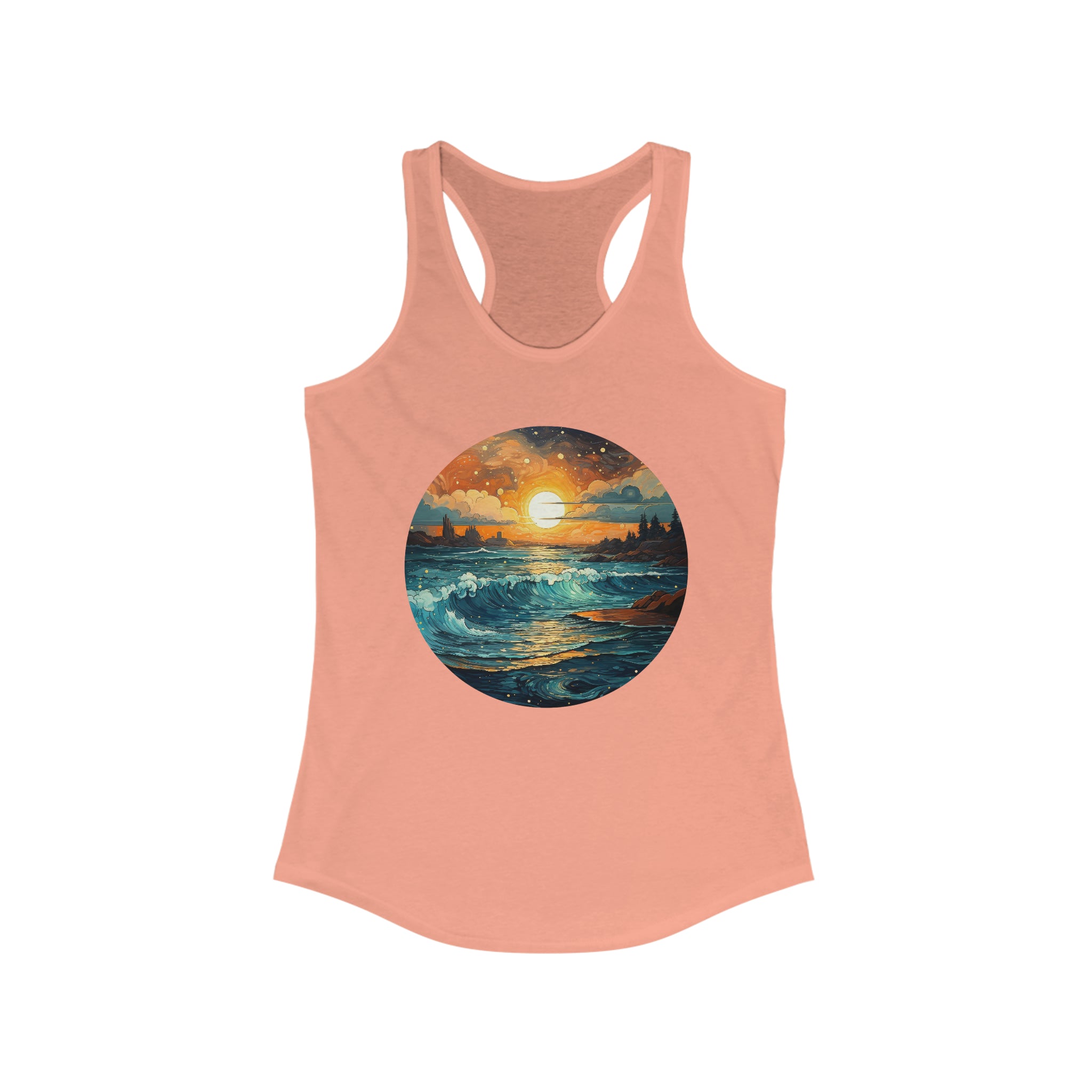 Women's Ideal Racerback Tank - Pointillism Designs 13