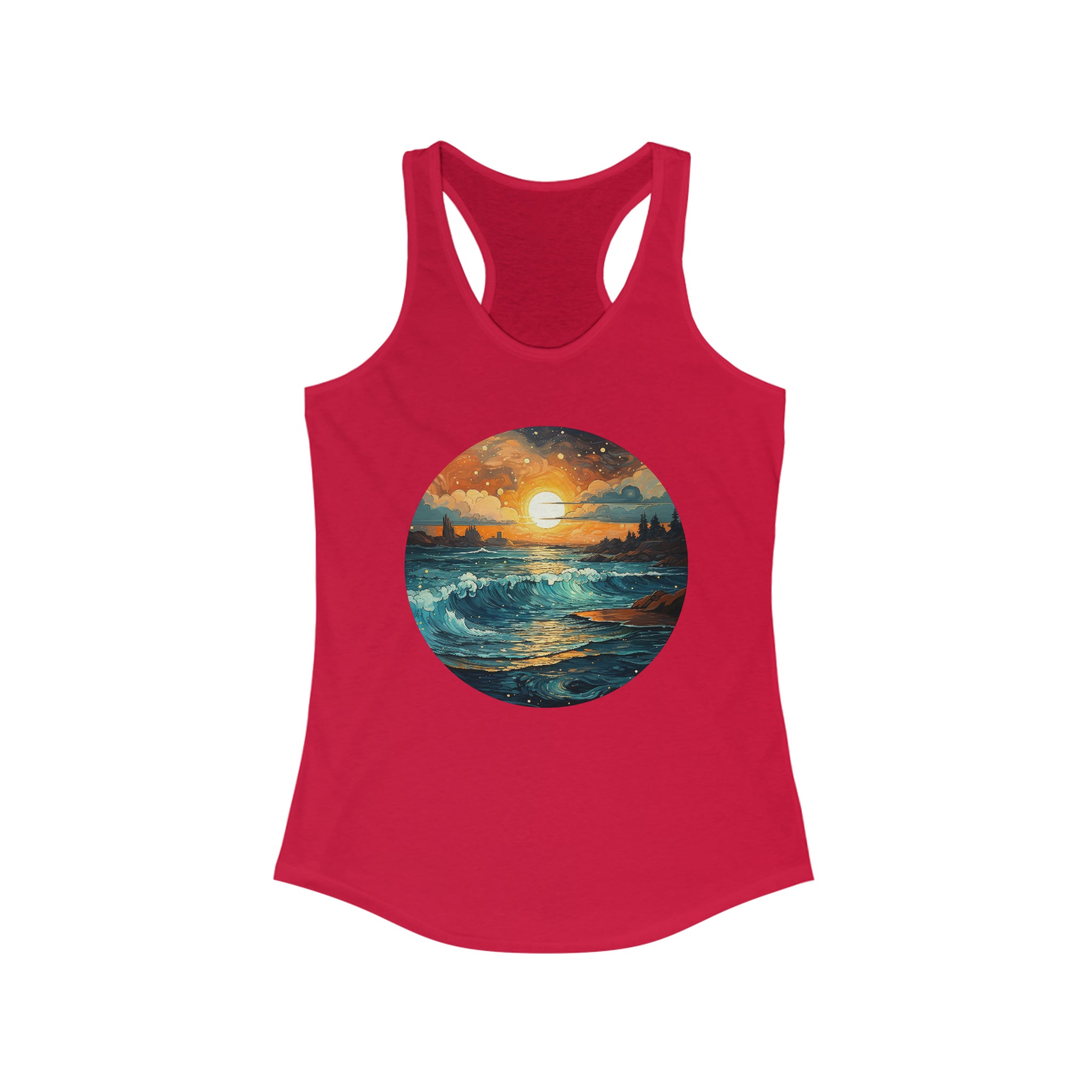 Women's Ideal Racerback Tank - Pointillism Designs 13