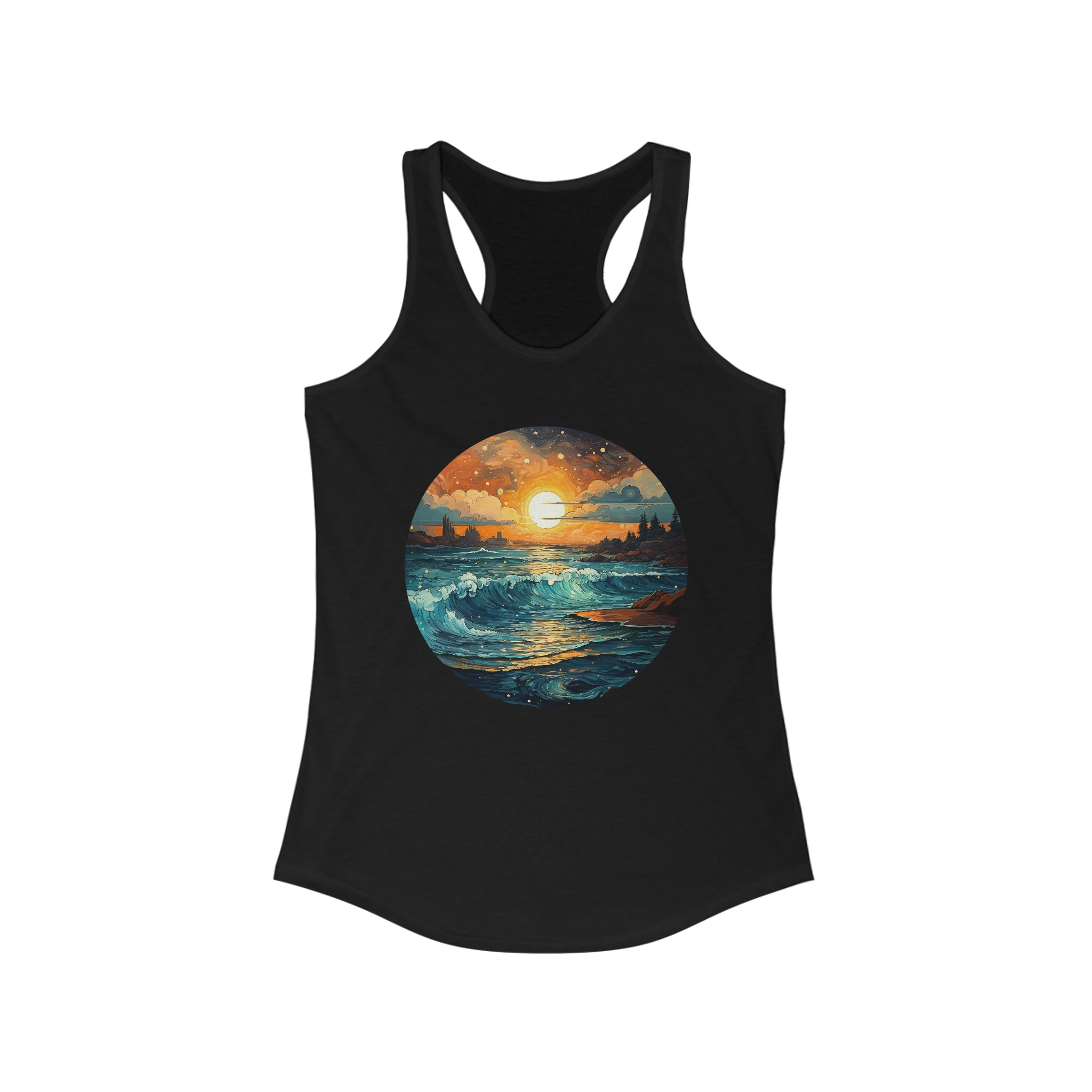 Women's Ideal Racerback Tank - Pointillism Designs 13