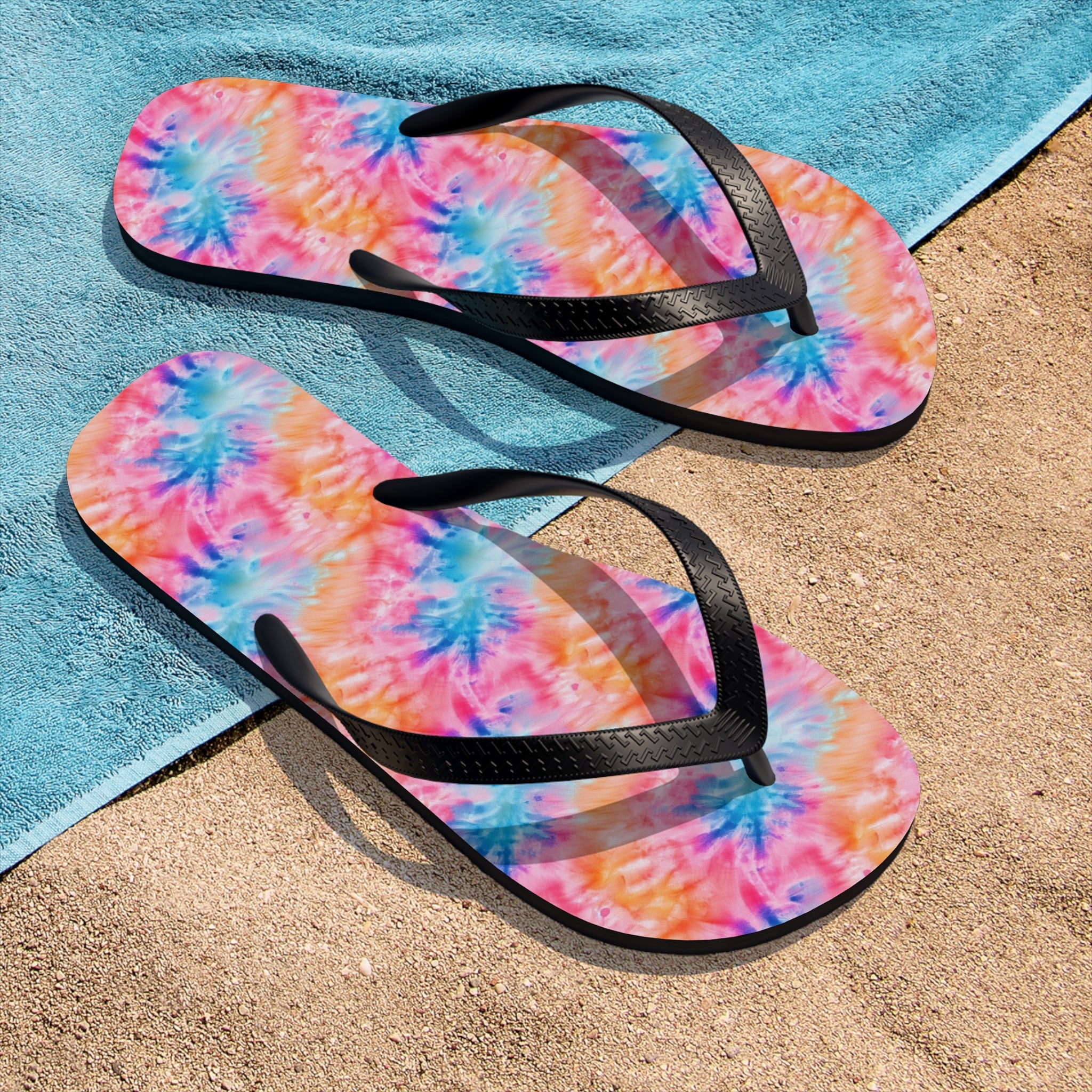 Unisex Flip-Flops (AOP) - Tie Dye Designs 01