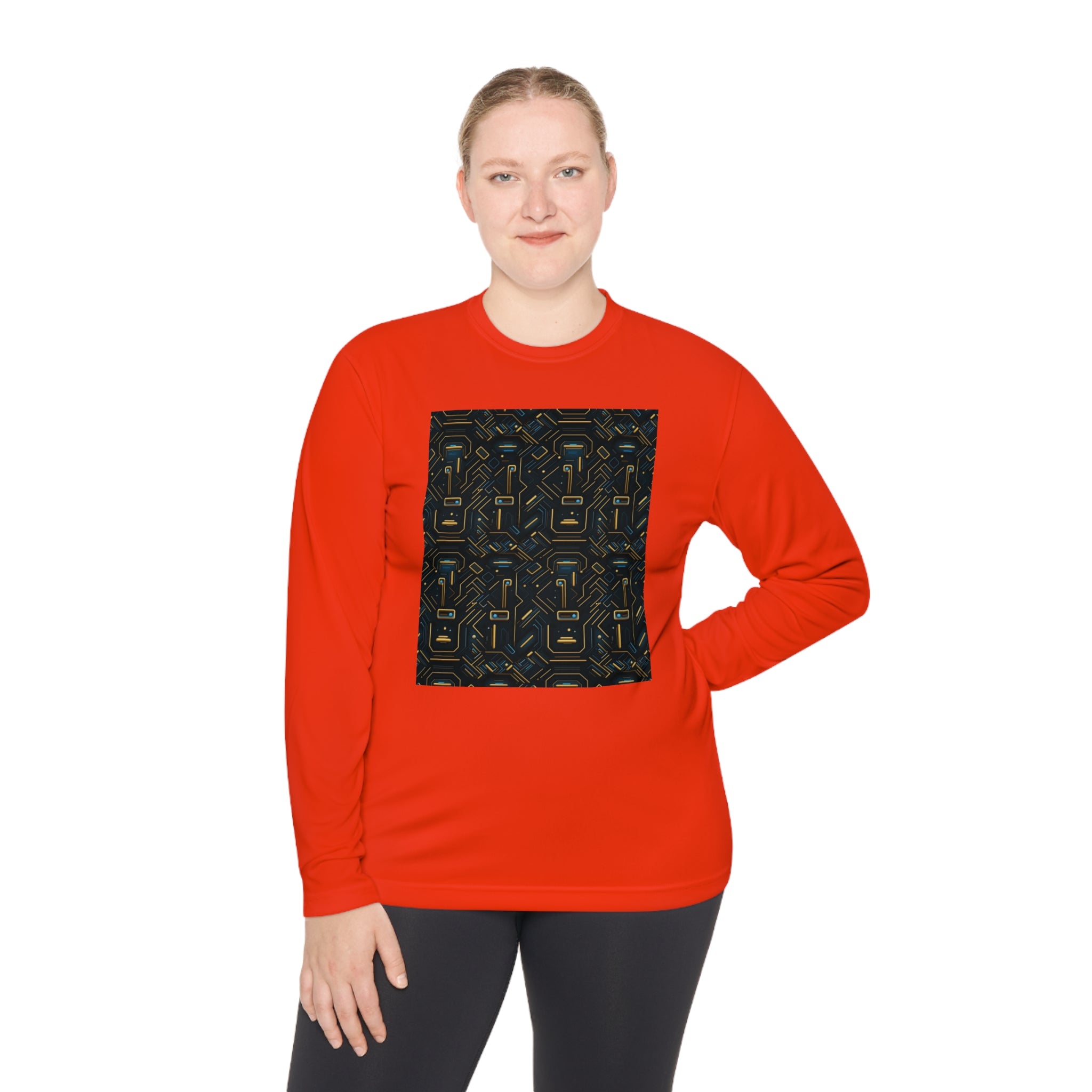 Unisex Lightweight Long Sleeve Tee (AOP) - Abstract Designs 07