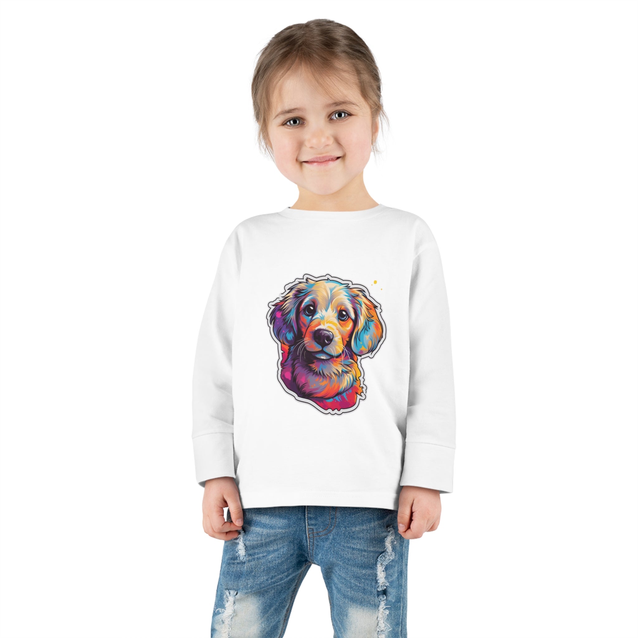 Toddler Long Sleeve Tee - Puppies 08