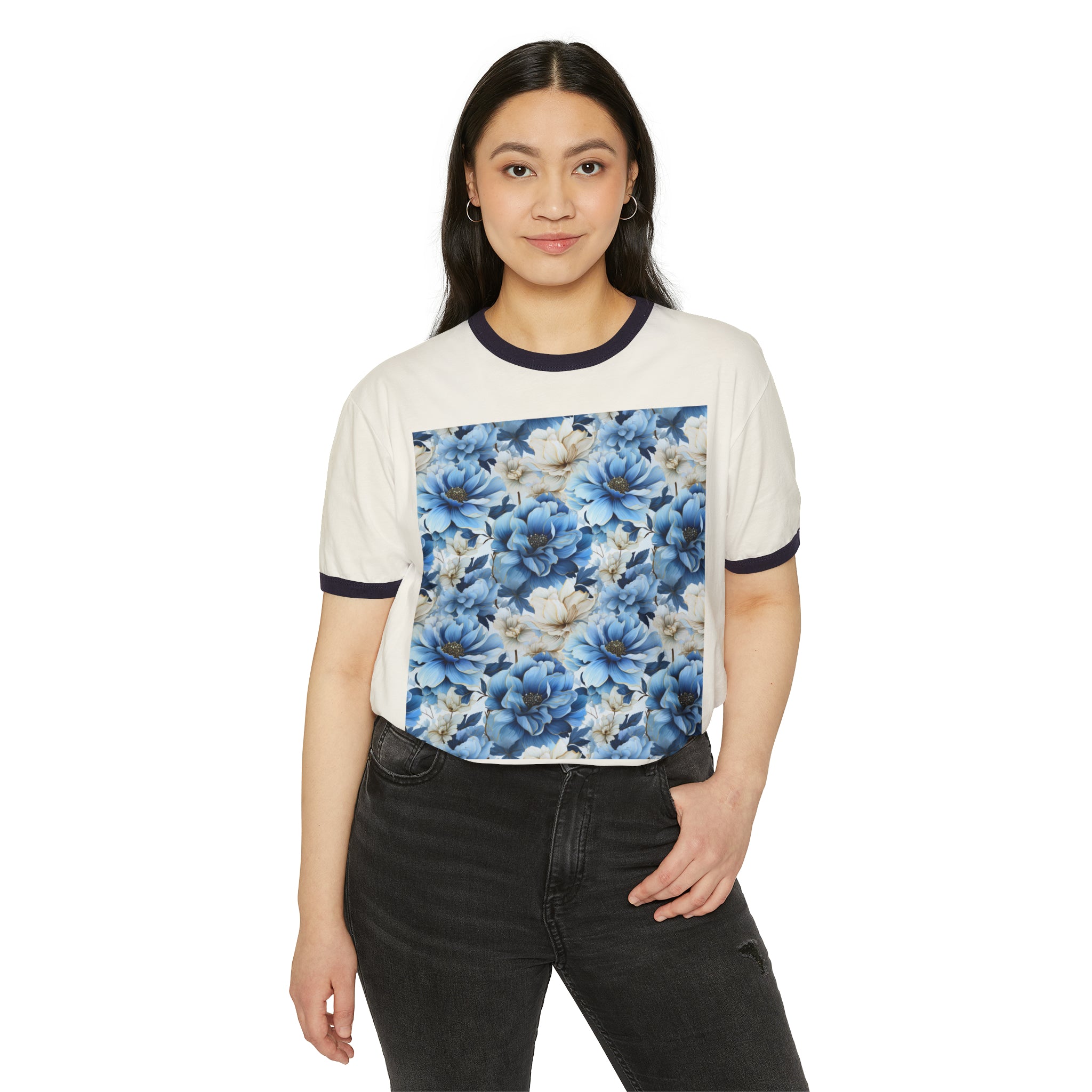 Unisex Cotton Ringer T-Shirt - Abstract Designs 09