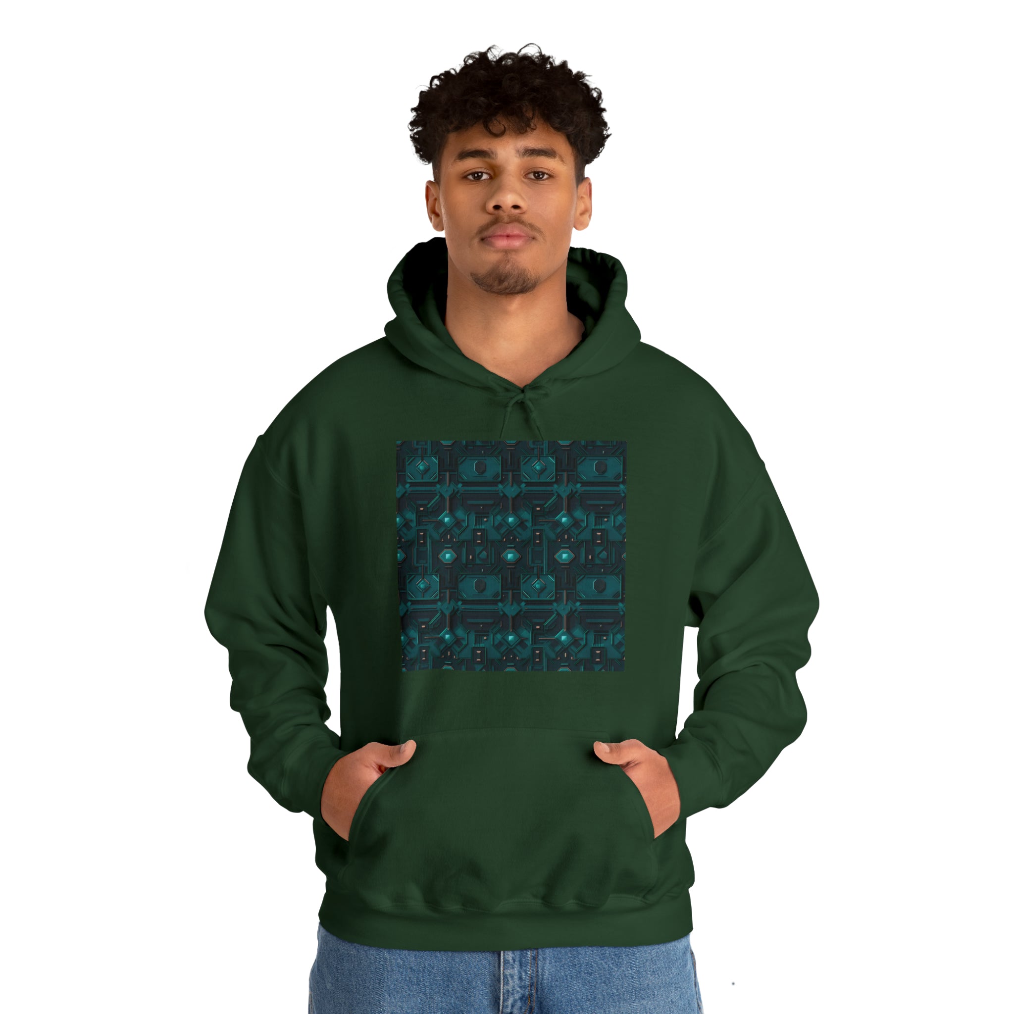 Unisex Heavy Blend™ Hooded Sweatshirt - Abstract Neon Designs 10