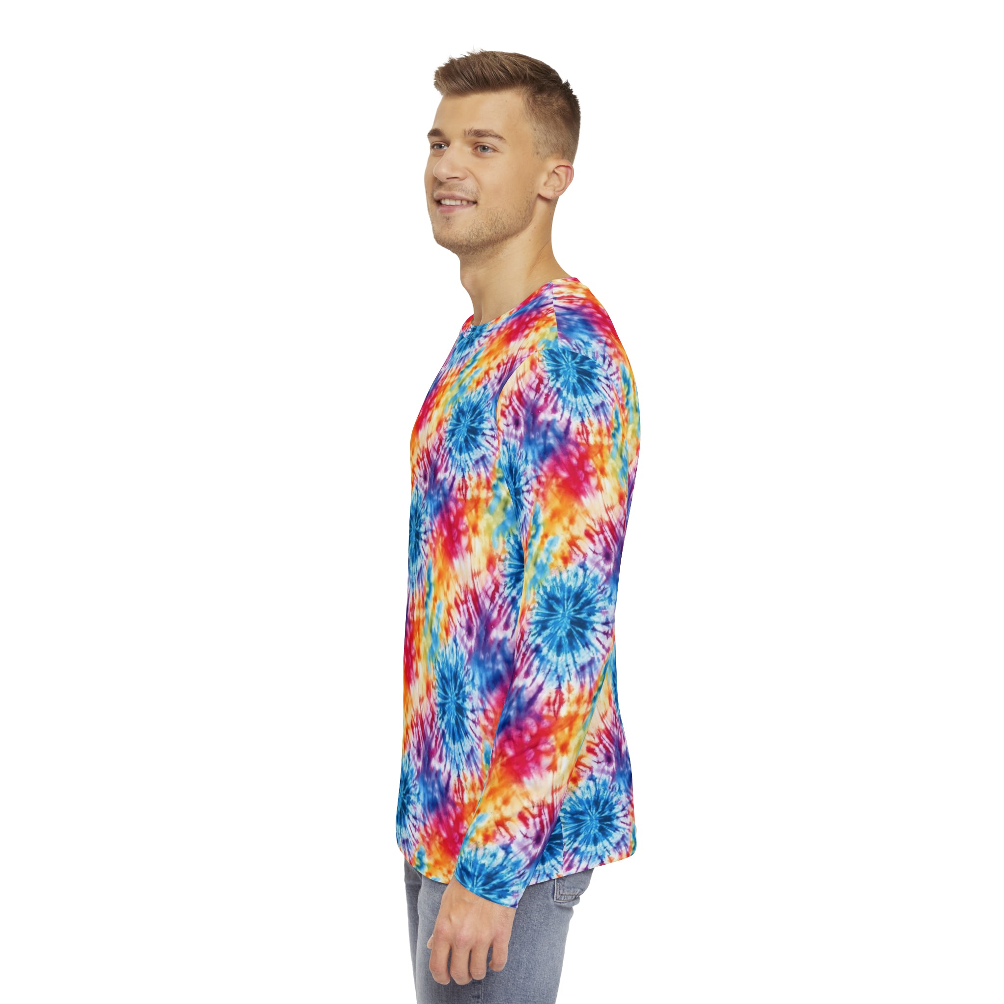 Men's Long Sleeve Shirt (AOP) - Tie Dye Designs 05