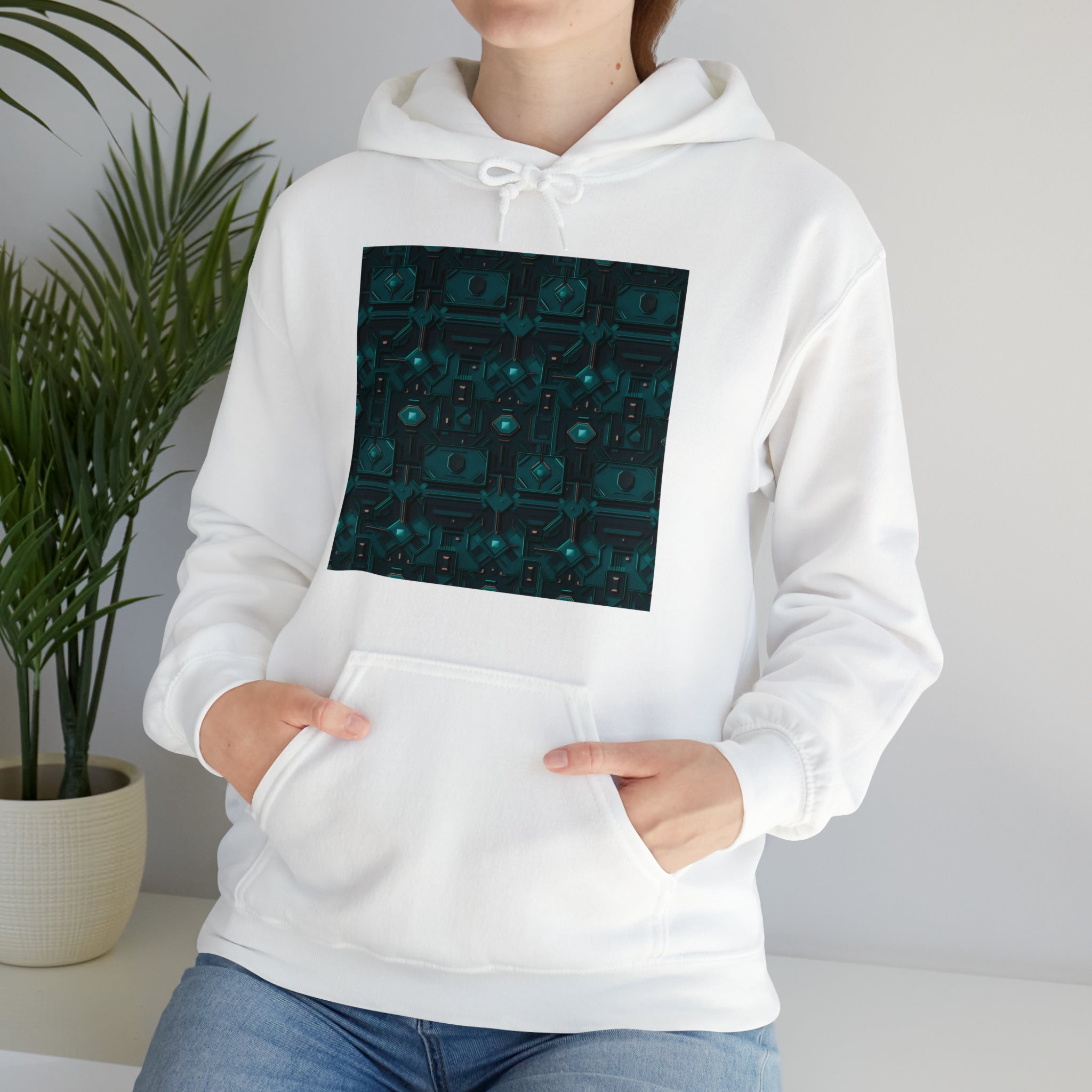 Unisex Heavy Blend™ Hooded Sweatshirt - Abstract Neon Designs 10