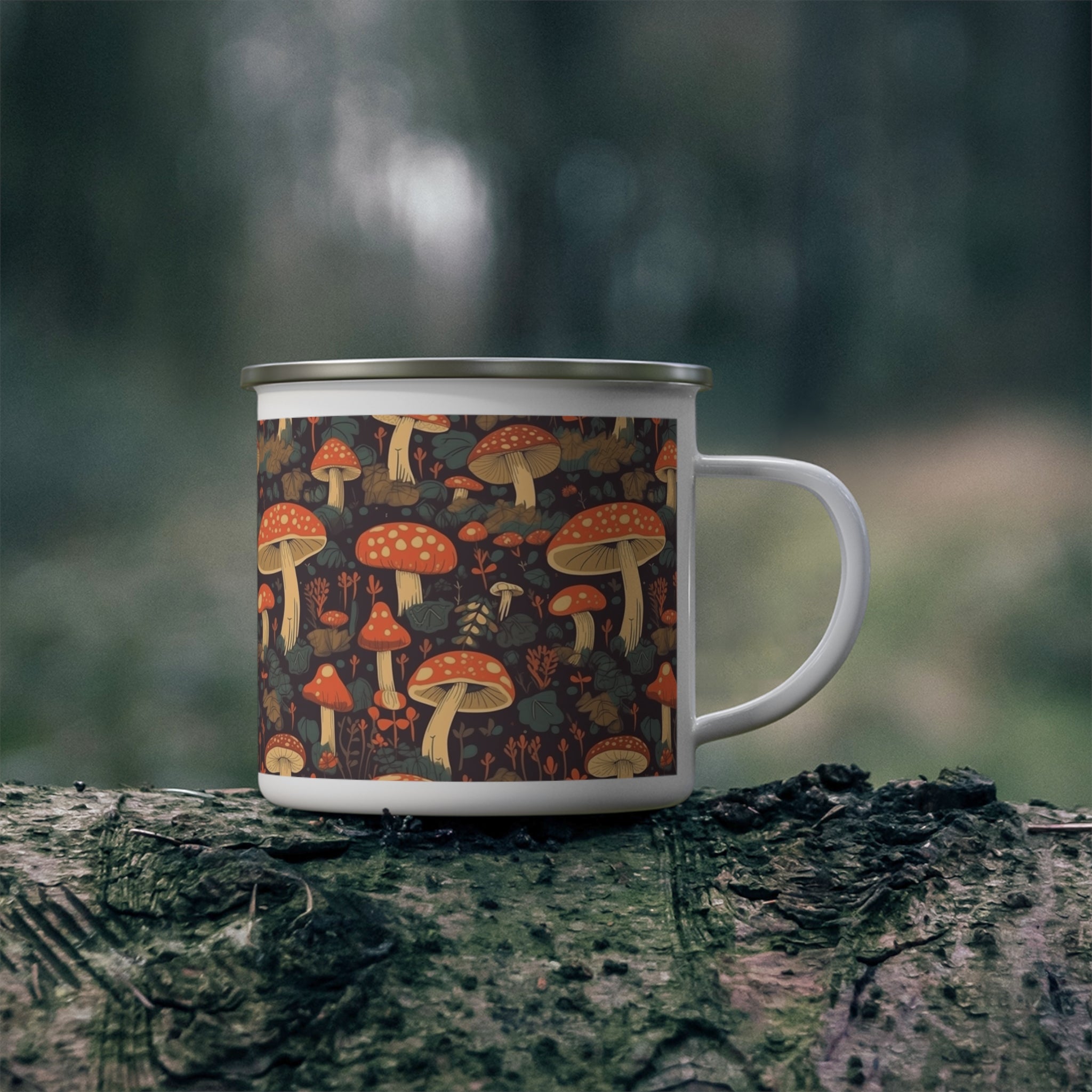 Enamel Camping Mug - Seamless Designs 02