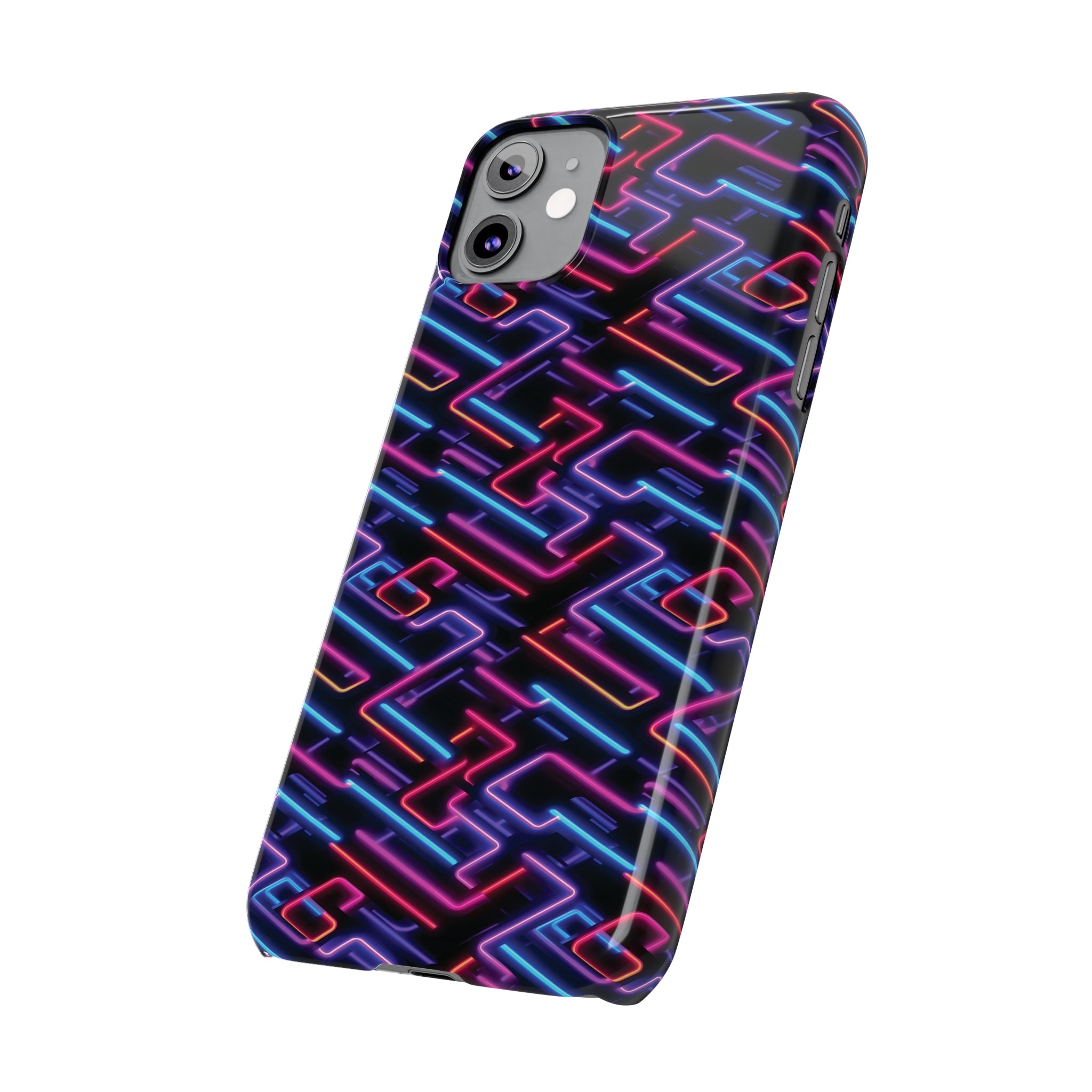 Slim Phone Cases (AOP) - Seamless Neon Designs 01