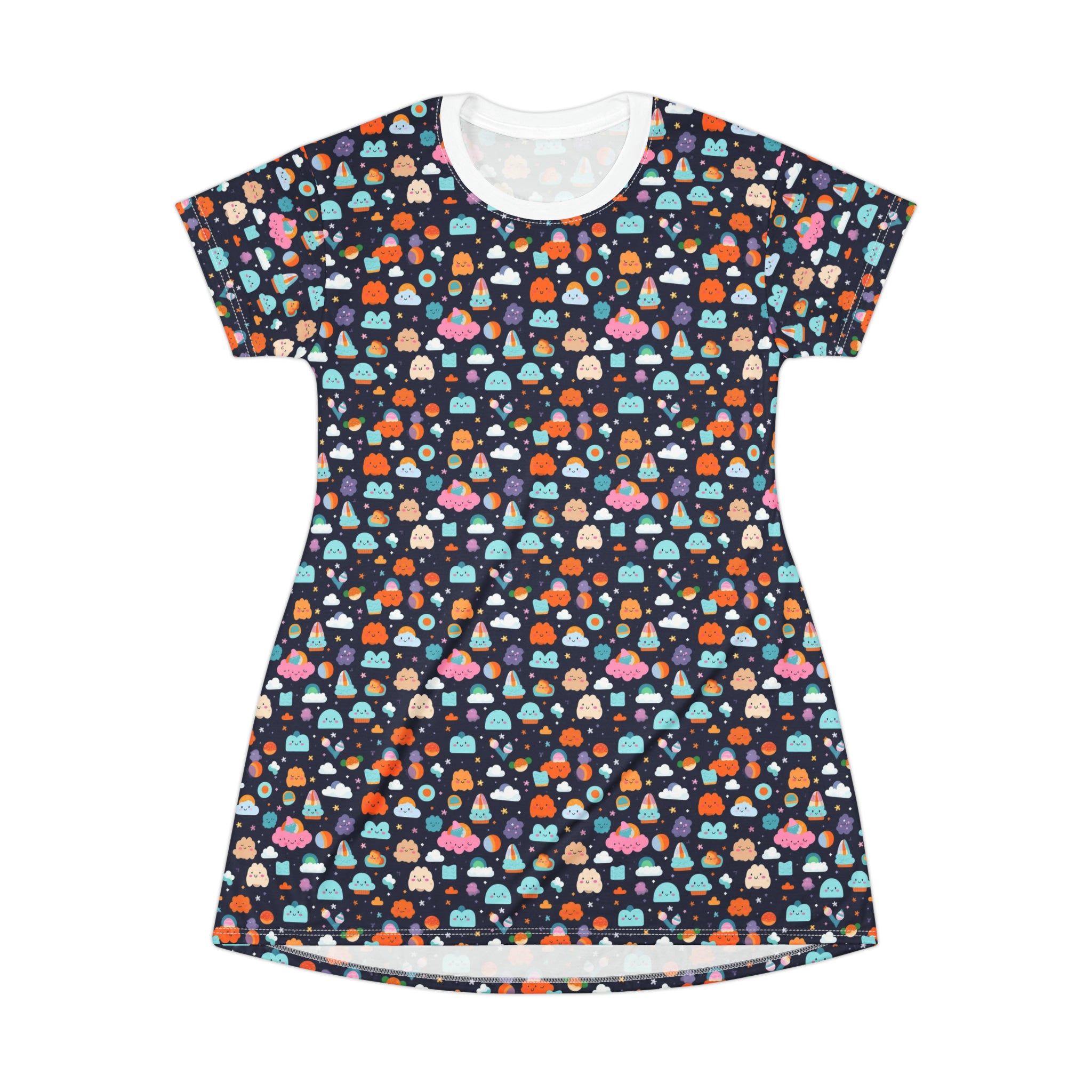 T-Shirt Dress (AOP) - Adorable Seamless Design 07