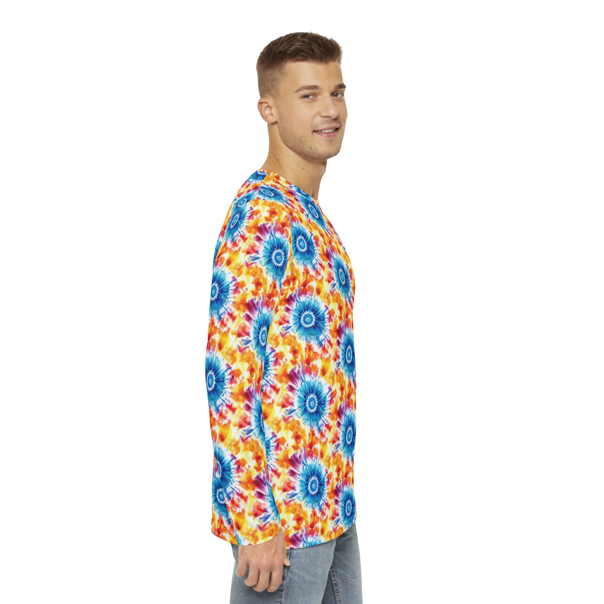 Men's Long Sleeve Shirt (AOP) - Tie Dye Designs 04