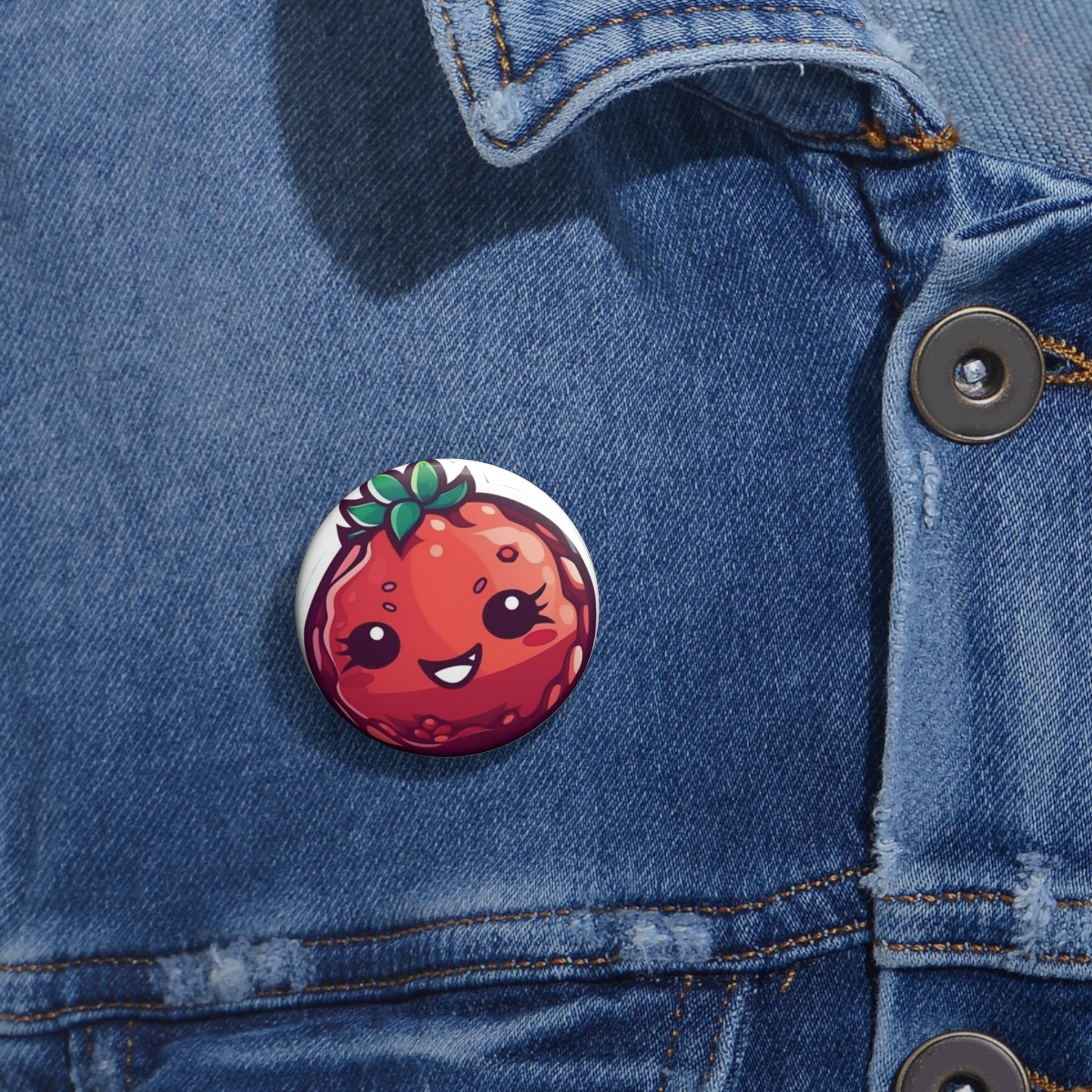 Custom Pin Buttons - Pomegranate
