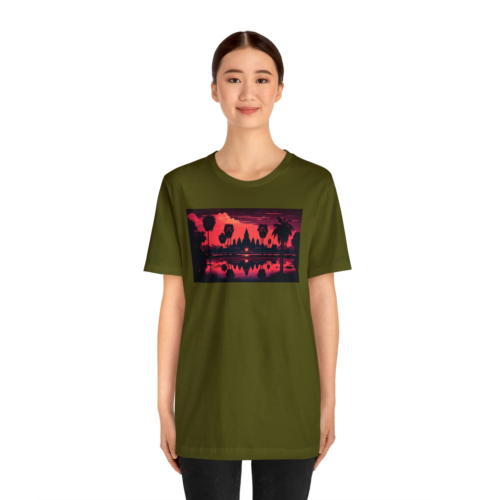 Unisex Jersey Short Sleeve Tee - Angkor Wat, Cambodia