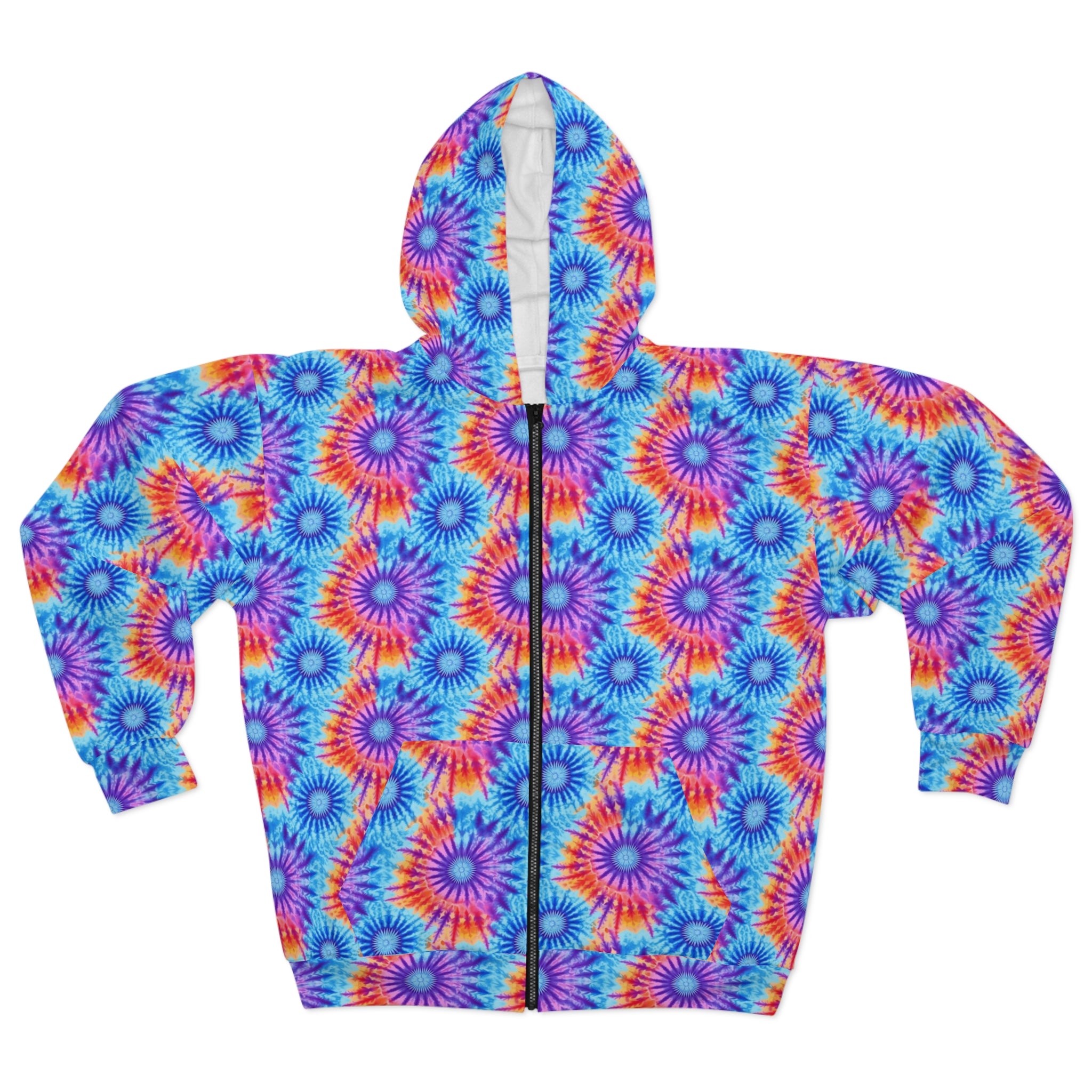 Unisex Zip Hoodie (AOP) - Tie Dye Designs 01