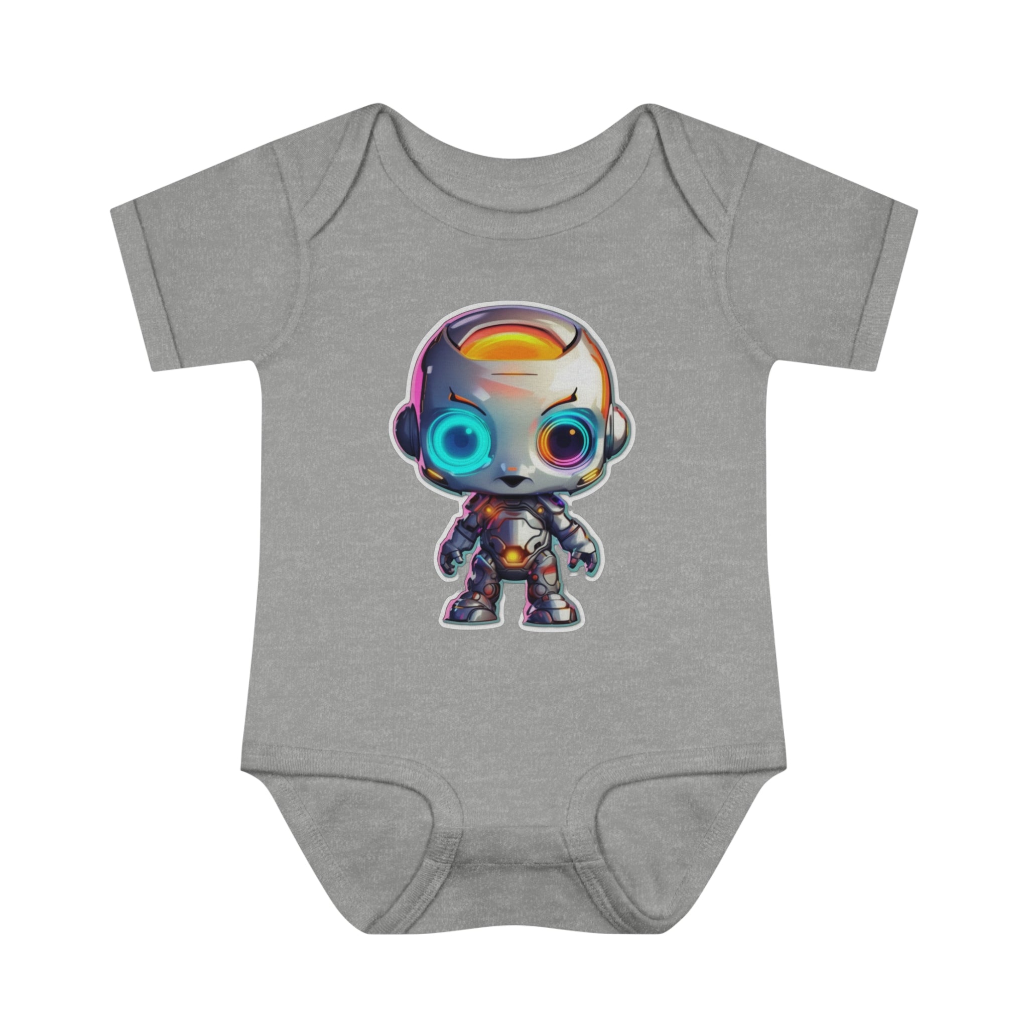 Infant Baby Rib Bodysuit - Bumble, Robot Pop Art 04