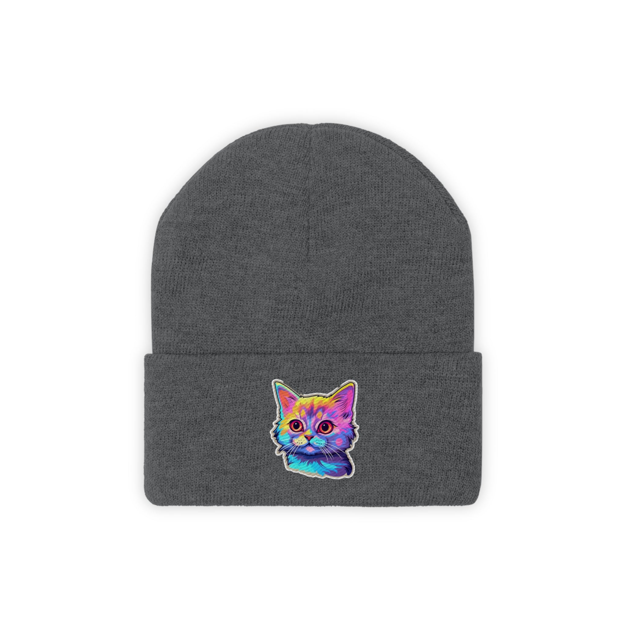 Knit Beanie - Kitten Pop Art 03