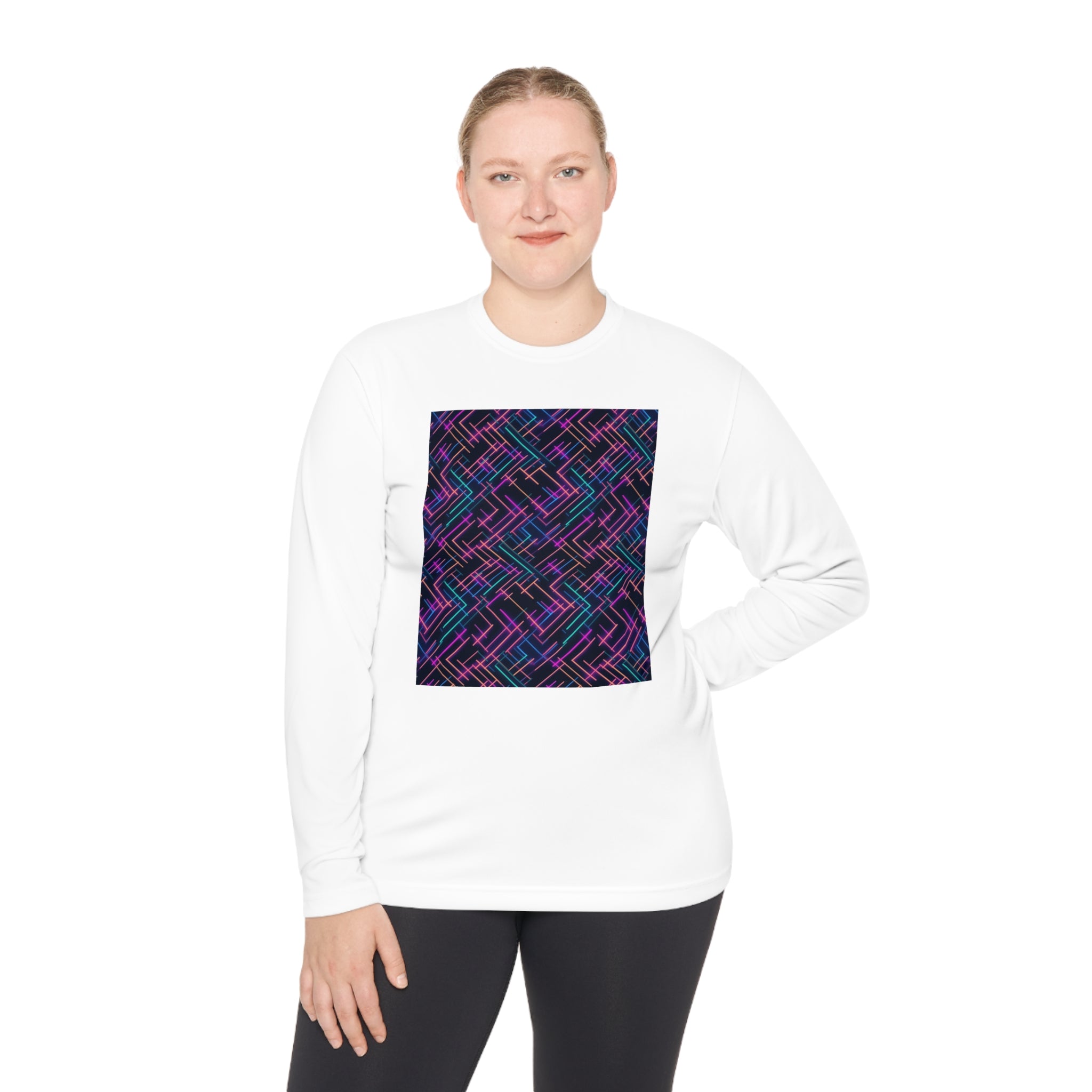 Unisex Lightweight Long Sleeve Tee (AOP) - Abstract Designs 05