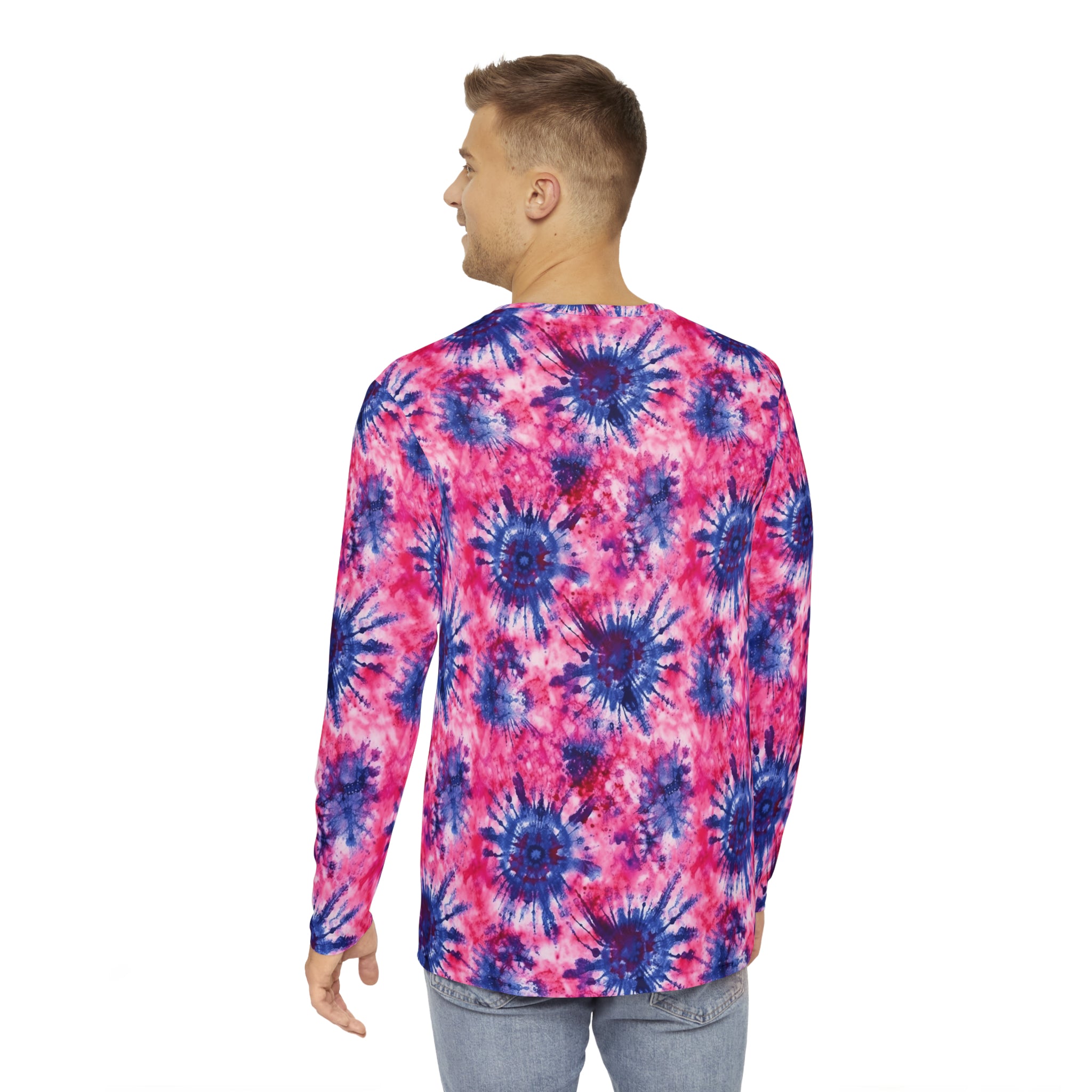 Men's Long Sleeve Shirt (AOP) - Tie Dye Designs 02