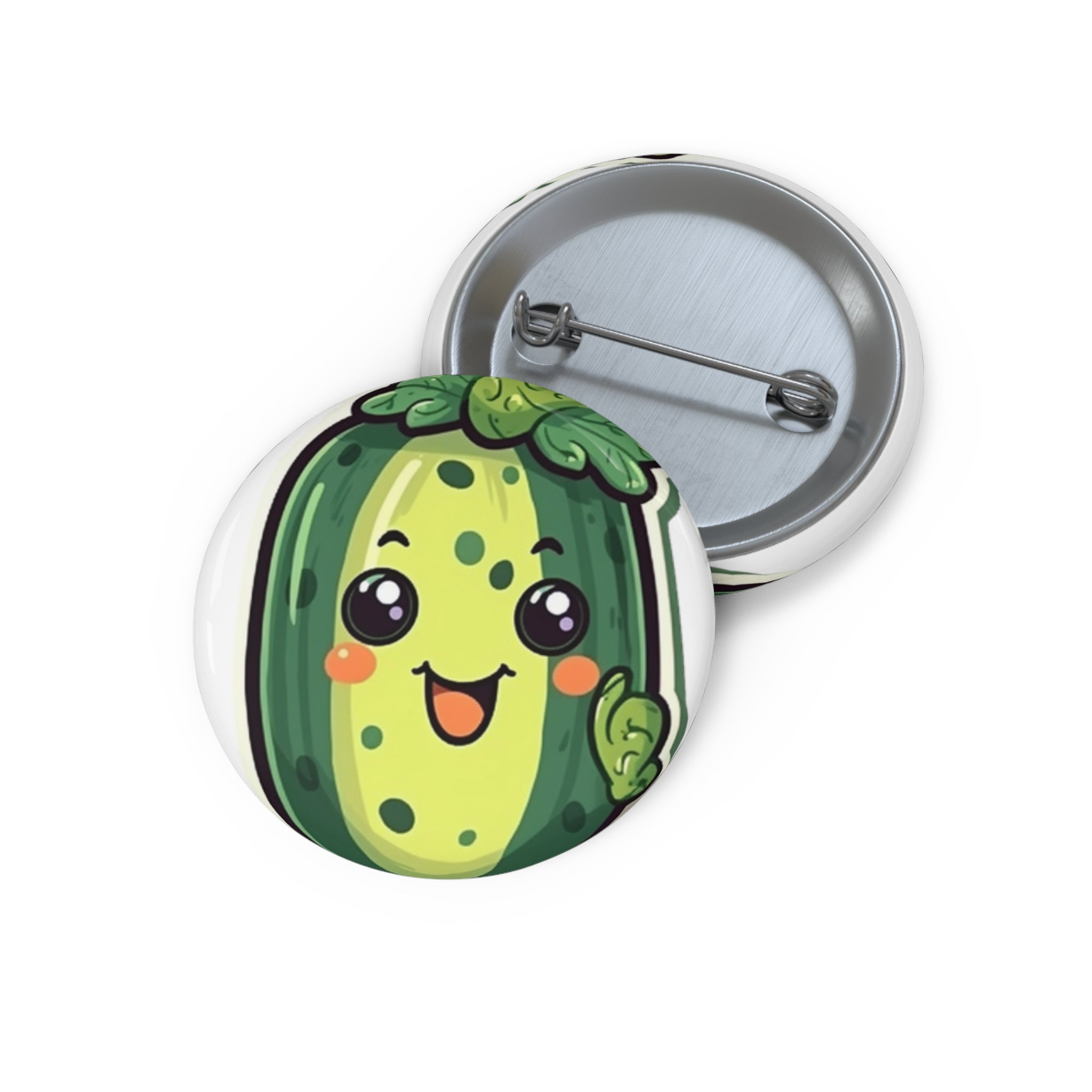 Custom Pin Buttons - Zucchini