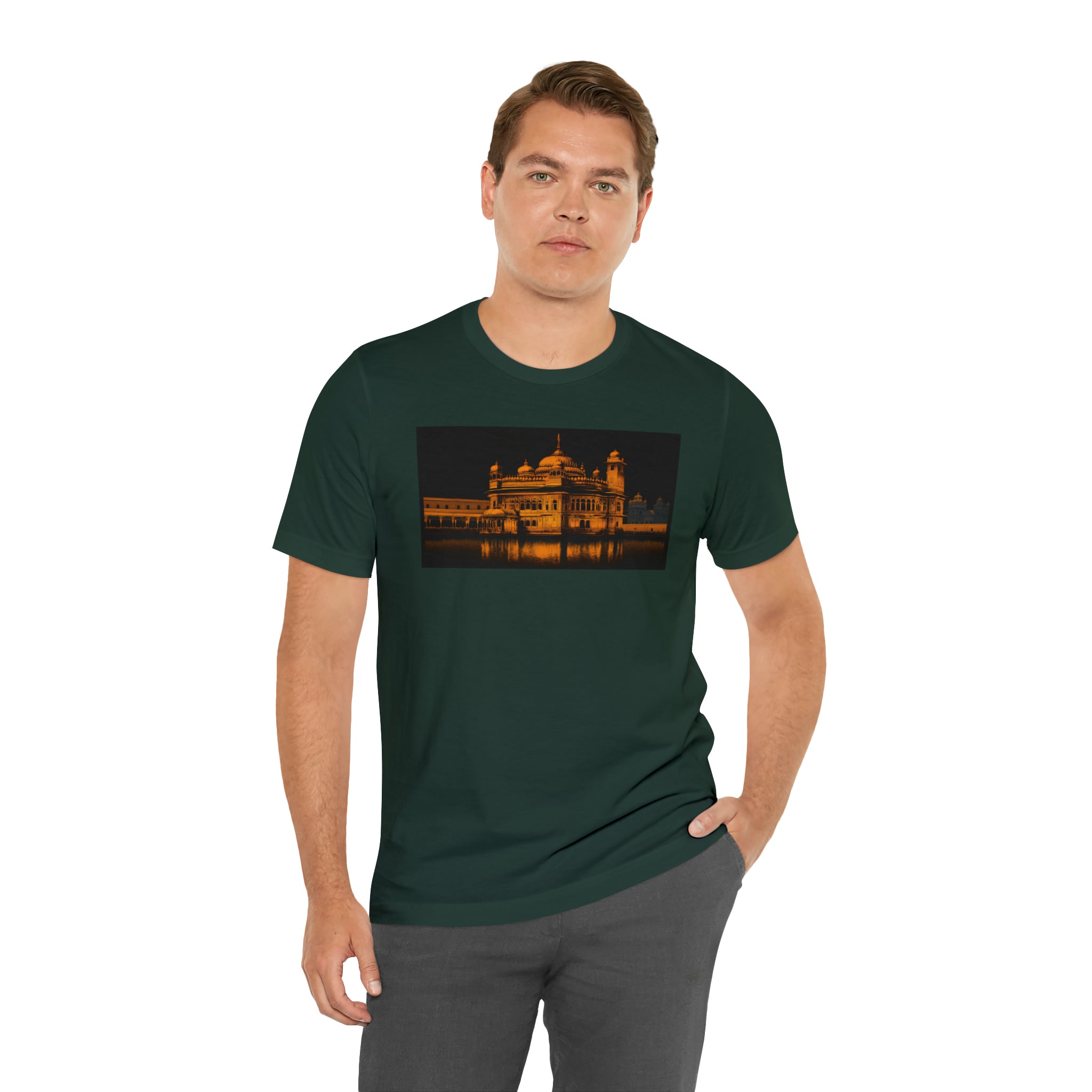 Unisex Jersey Short Sleeve Tee - Golden Temple, India