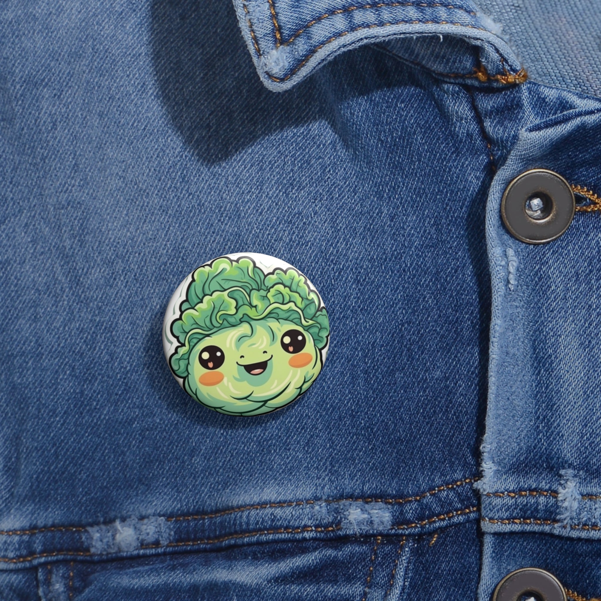 Custom Pin Buttons - Cabbage