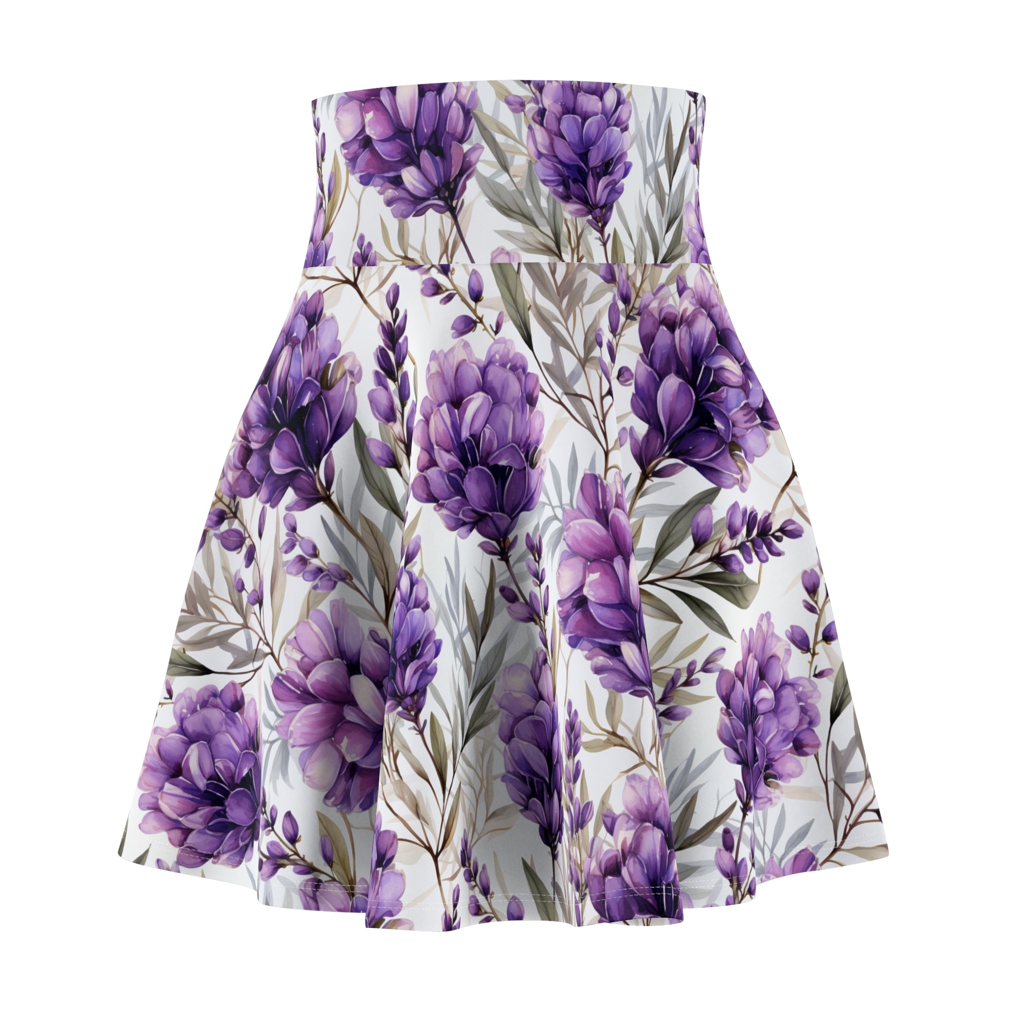 Women's Skater Skirt (AOP) - Seamless Watercolor Designs 07