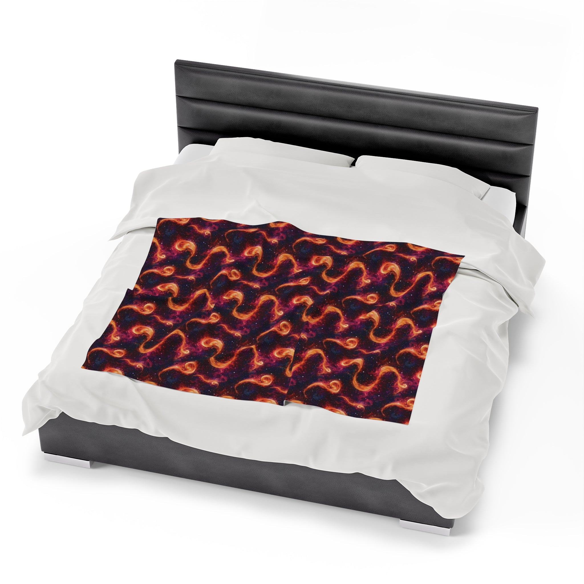 Velveteen Plush Blanket (AOP) - Fantasy Galaxies 03