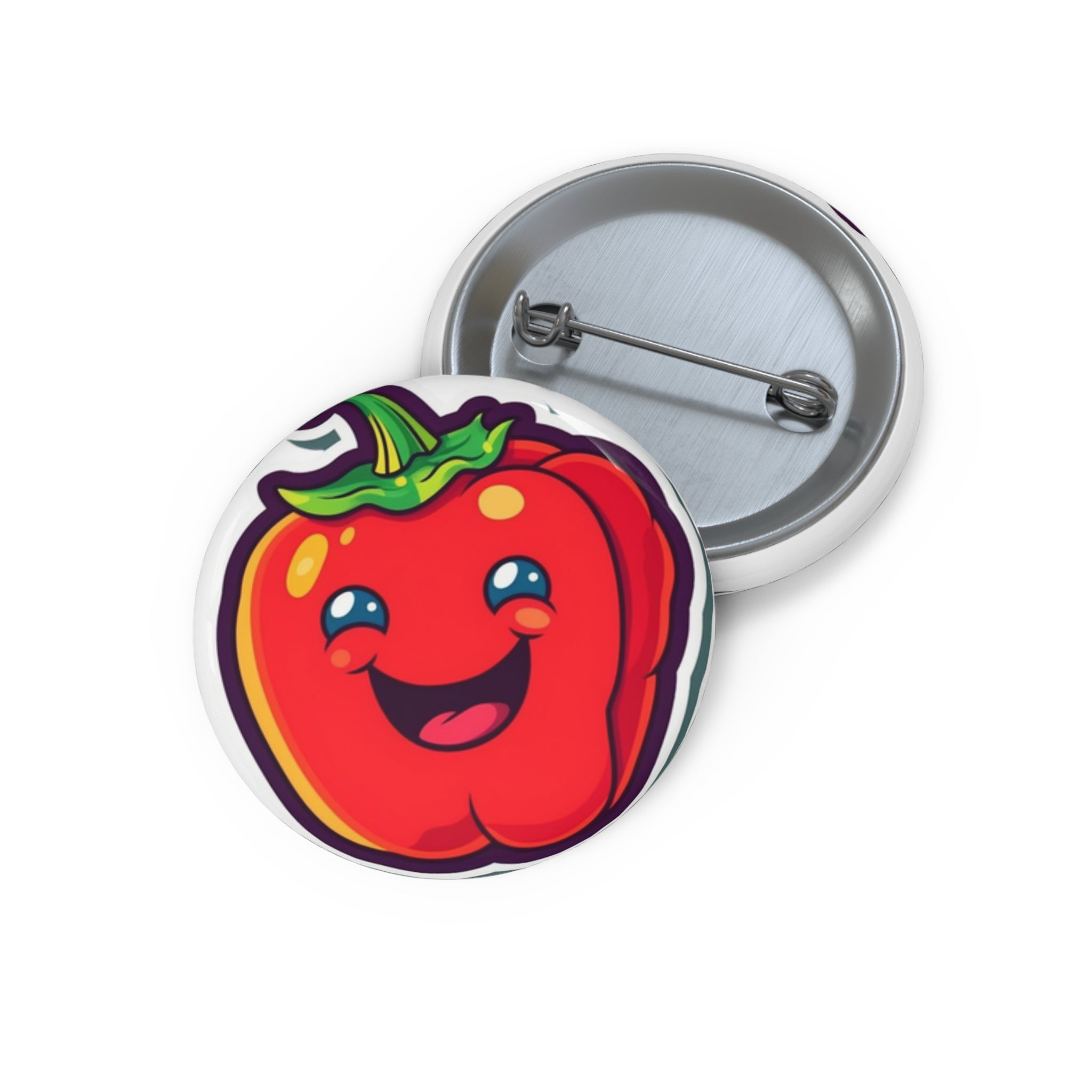 Custom Pin Buttons - Red Bell Pepper