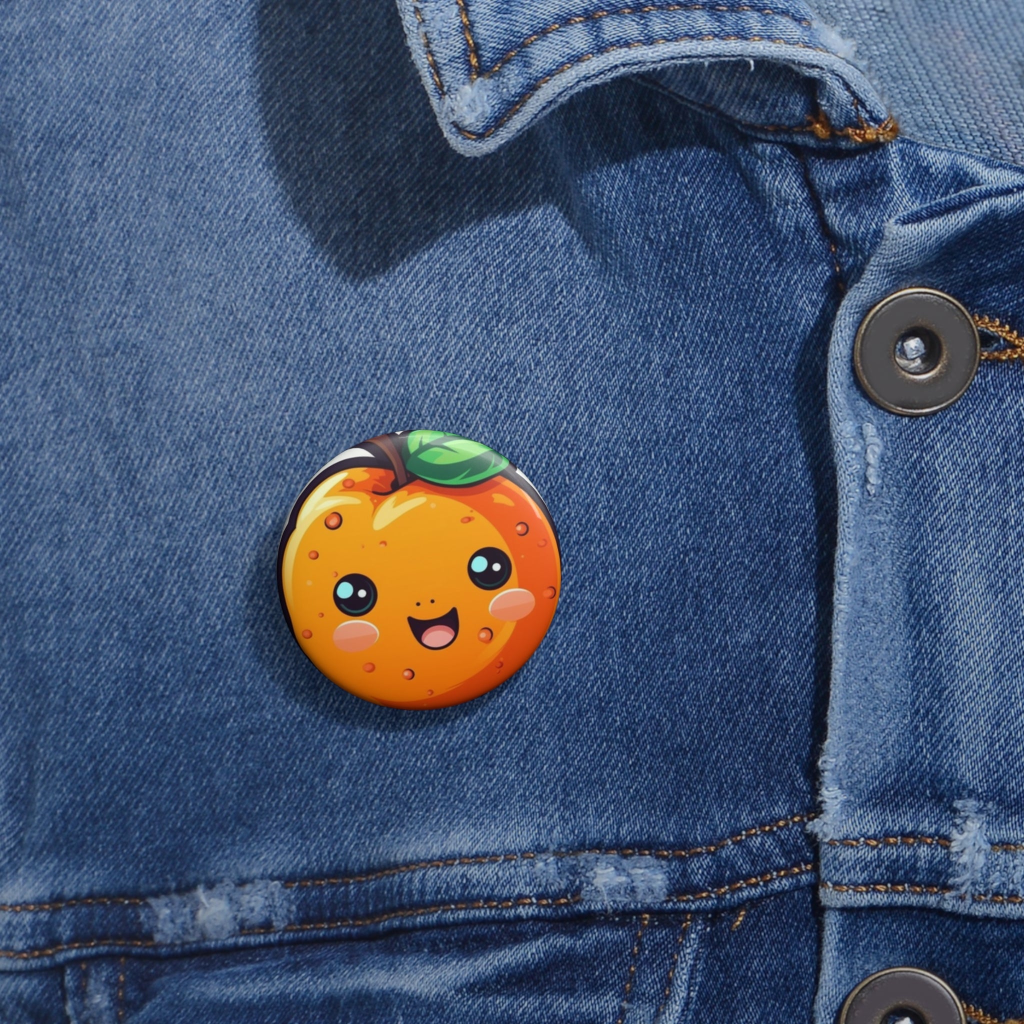 Custom Pin Buttons - Orange