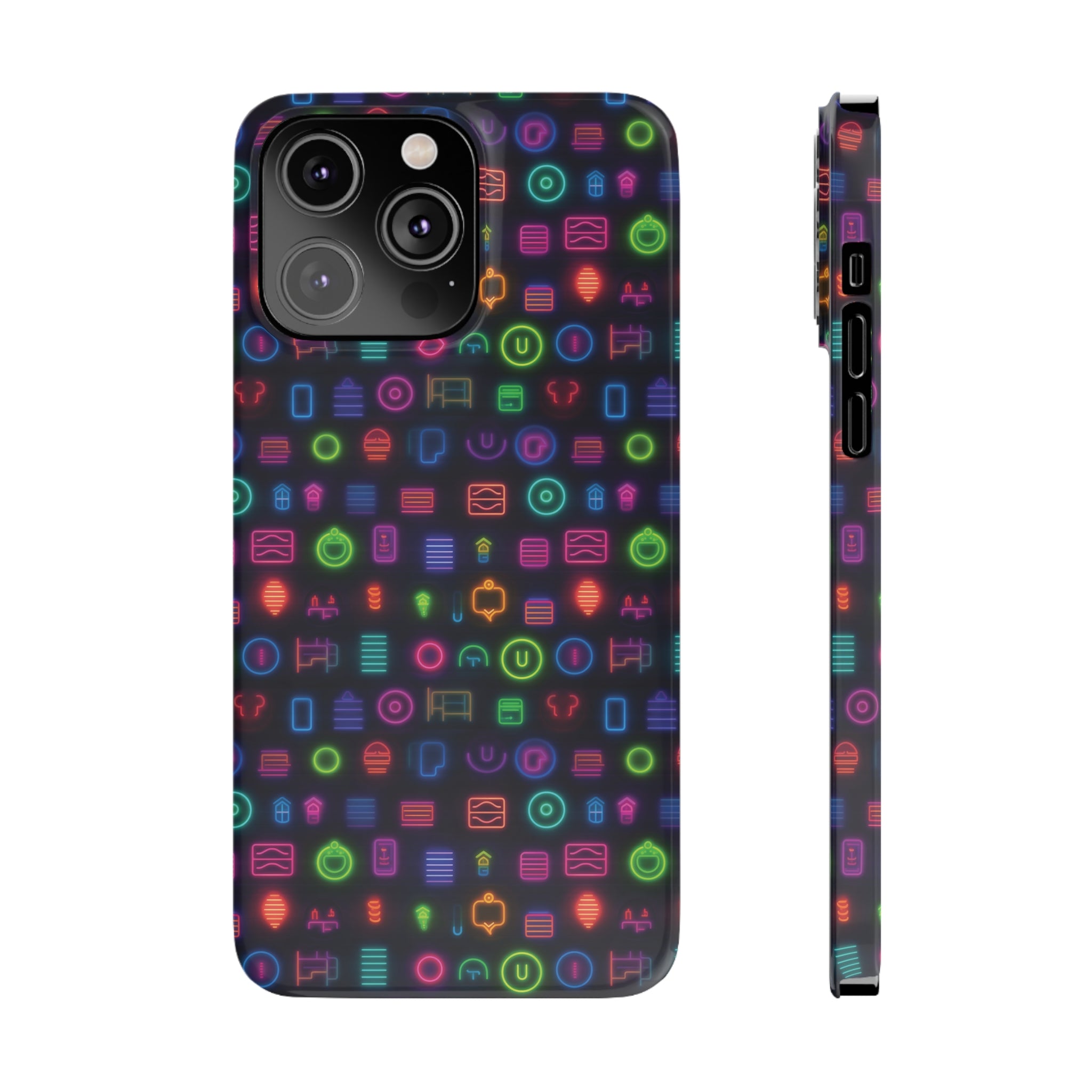 Slim Phone Cases (AOP) - Seamless Neon Designs 02