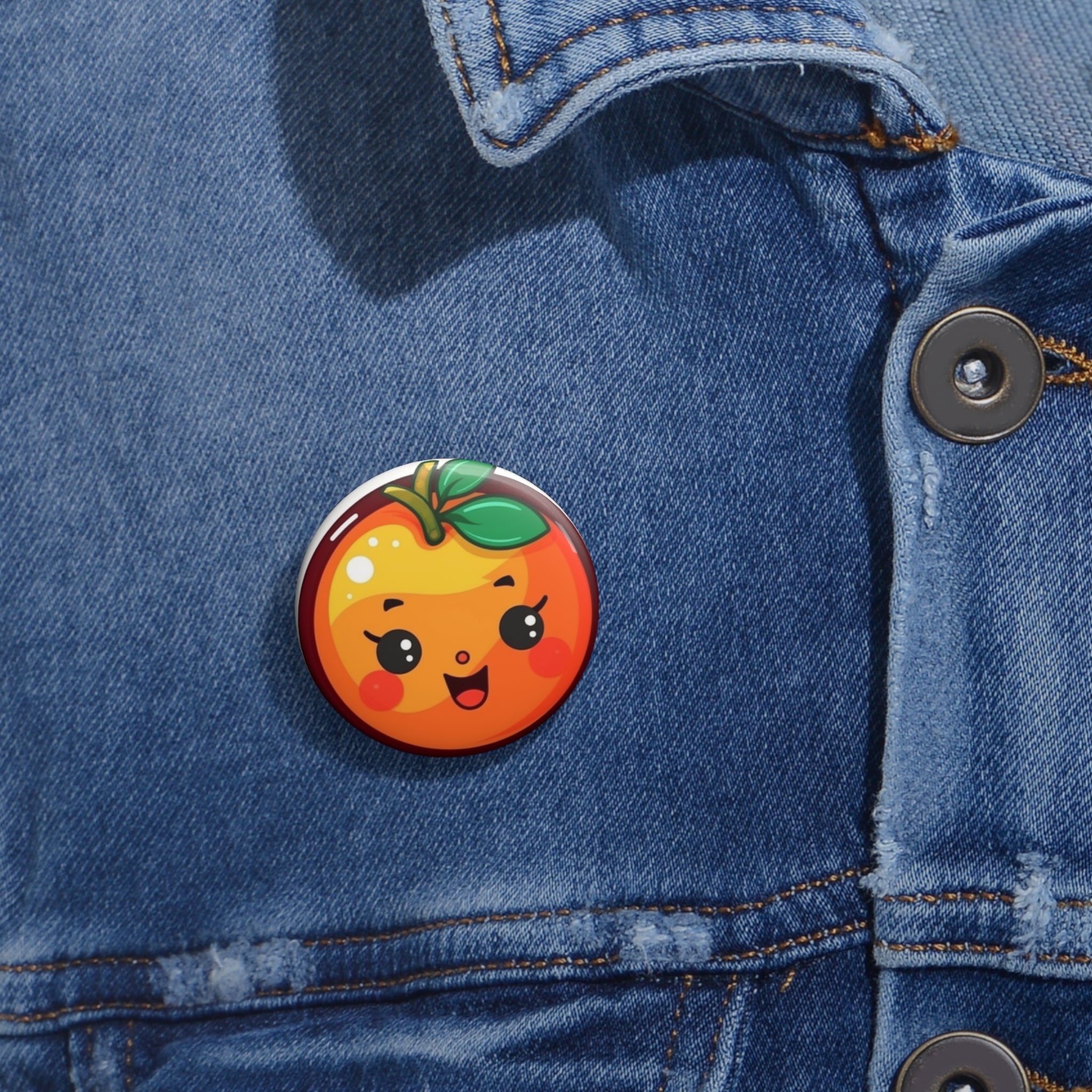 Custom Pin Buttons - Nectarine