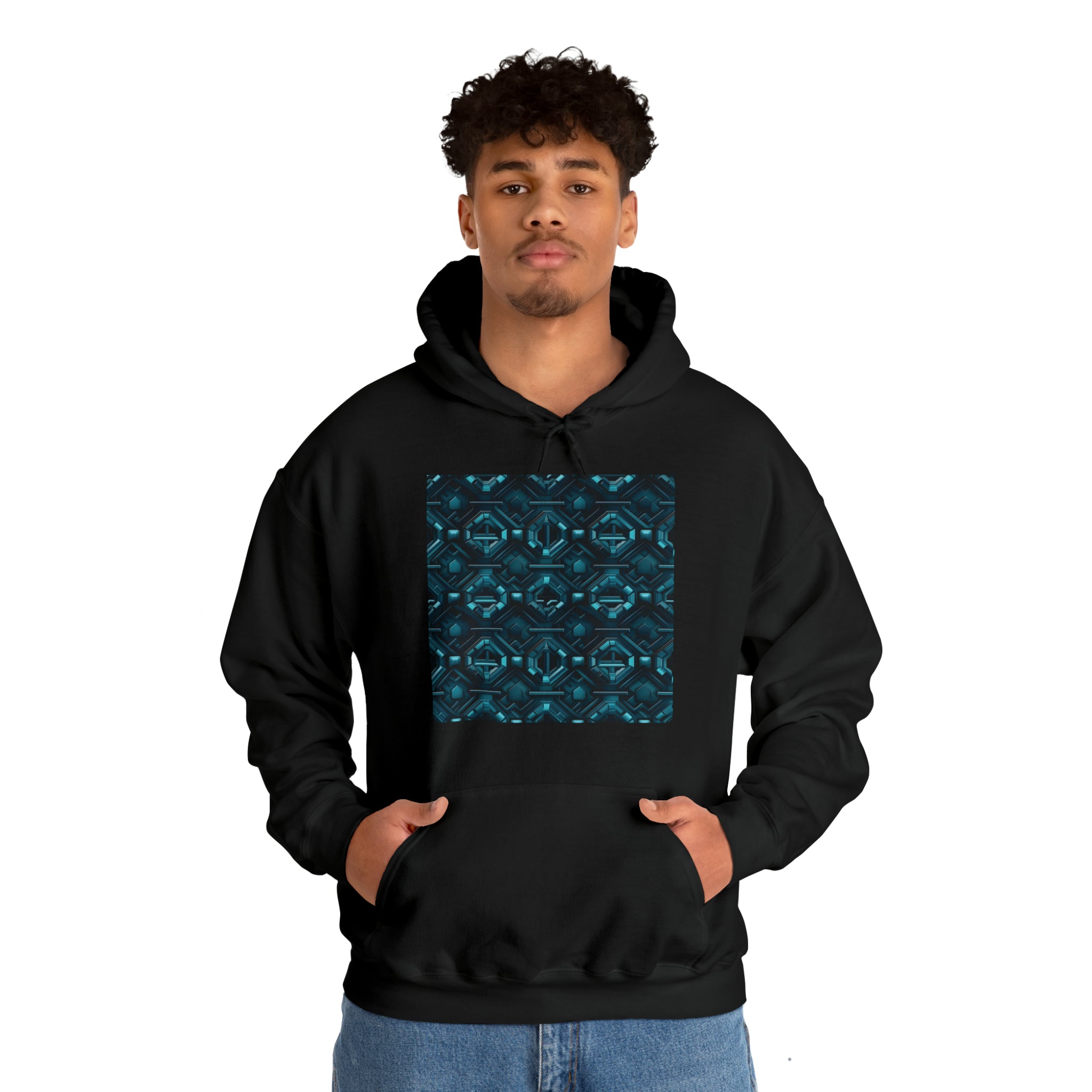 Unisex Heavy Blend™ Hooded Sweatshirt - Abstract Neon Designs 08