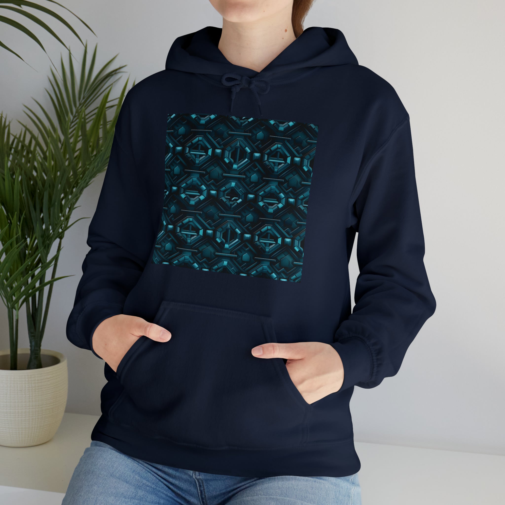 Unisex Heavy Blend™ Hooded Sweatshirt - Abstract Neon Designs 08