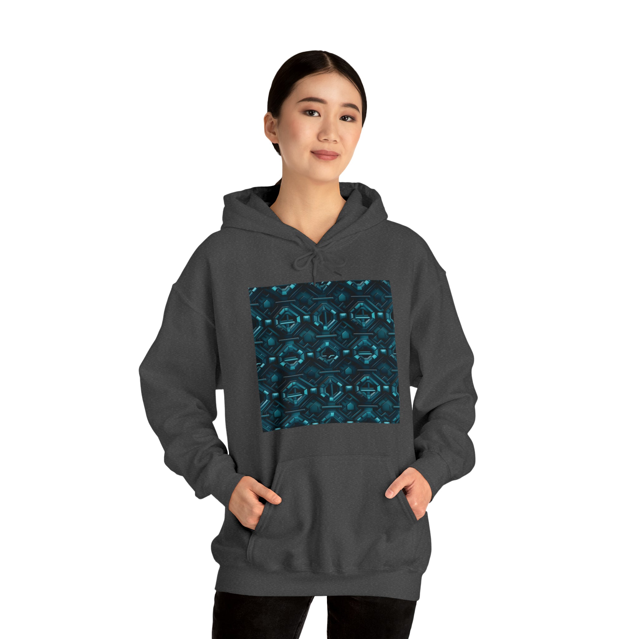 Unisex Heavy Blend™ Hooded Sweatshirt - Abstract Neon Designs 08