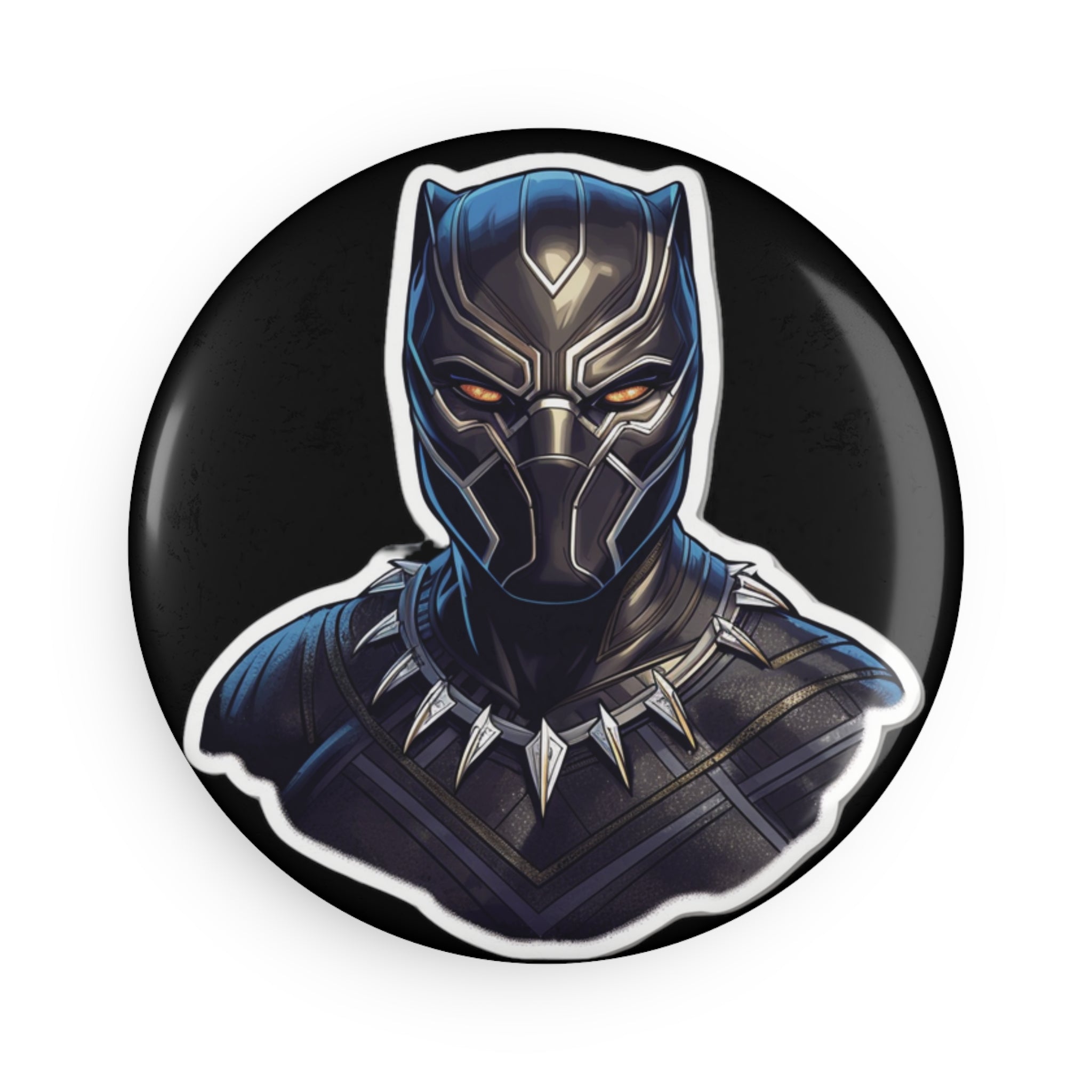 Button Magnet, Round (1 & 10 pcs) - Black Panther