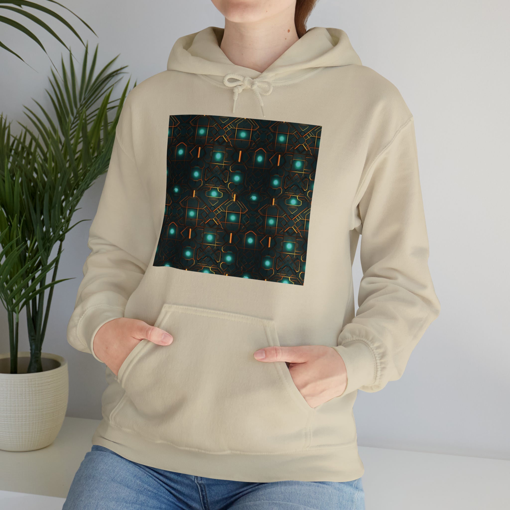 Unisex Heavy Blend™ Hooded Sweatshirt - Abstract Neon Designs 09