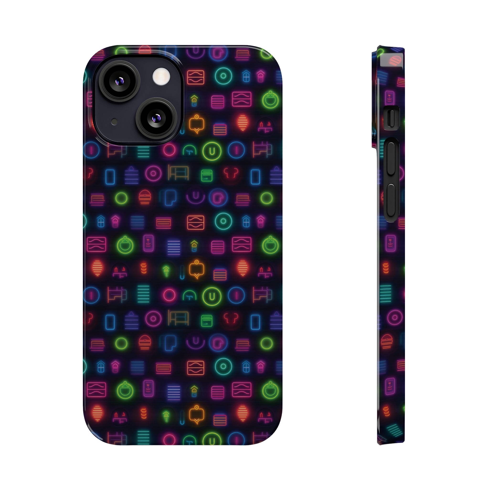 Slim Phone Cases (AOP) - Seamless Neon Designs 02