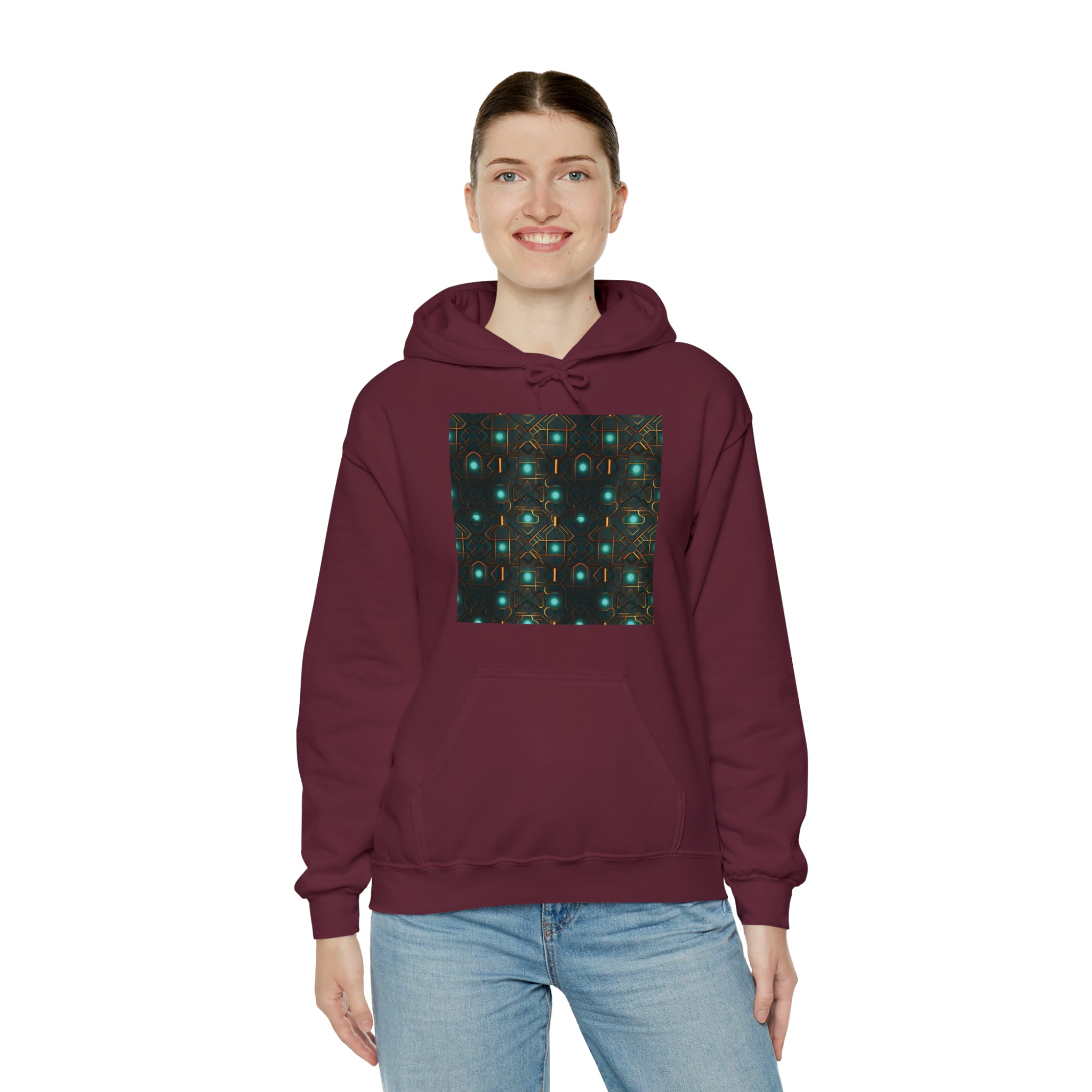 Unisex Heavy Blend™ Hooded Sweatshirt - Abstract Neon Designs 09