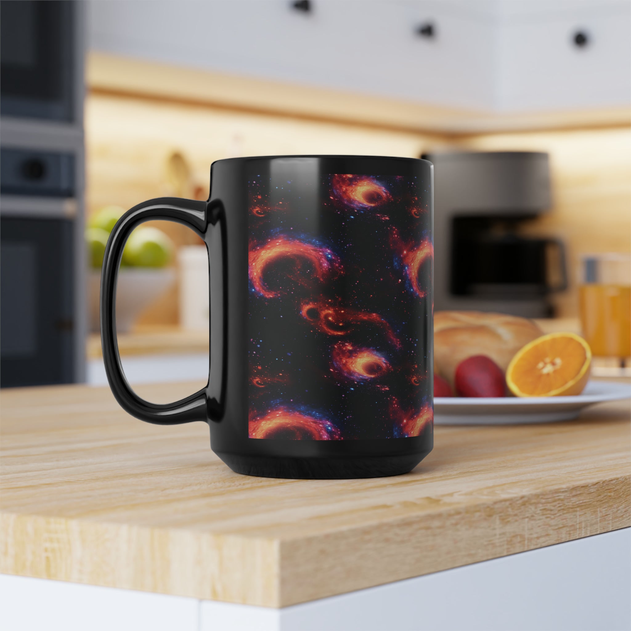 Black Mug, 15oz (AOP) - Fantasy Galaxies 10